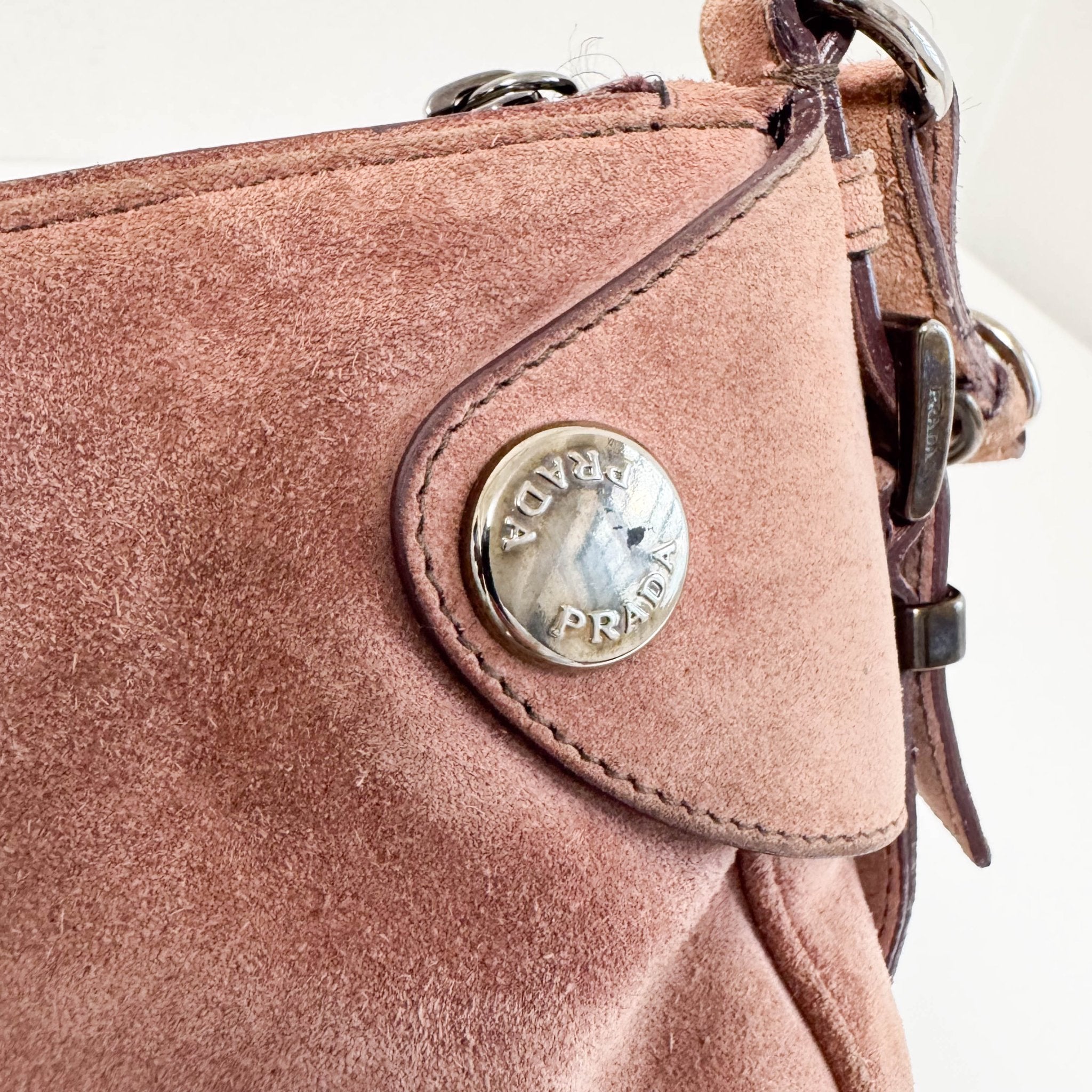 PRADA Vintage Suede Brown Shoulder Bag, in , Sold by HIVE PRELOVED - Shoulder Bags, ,