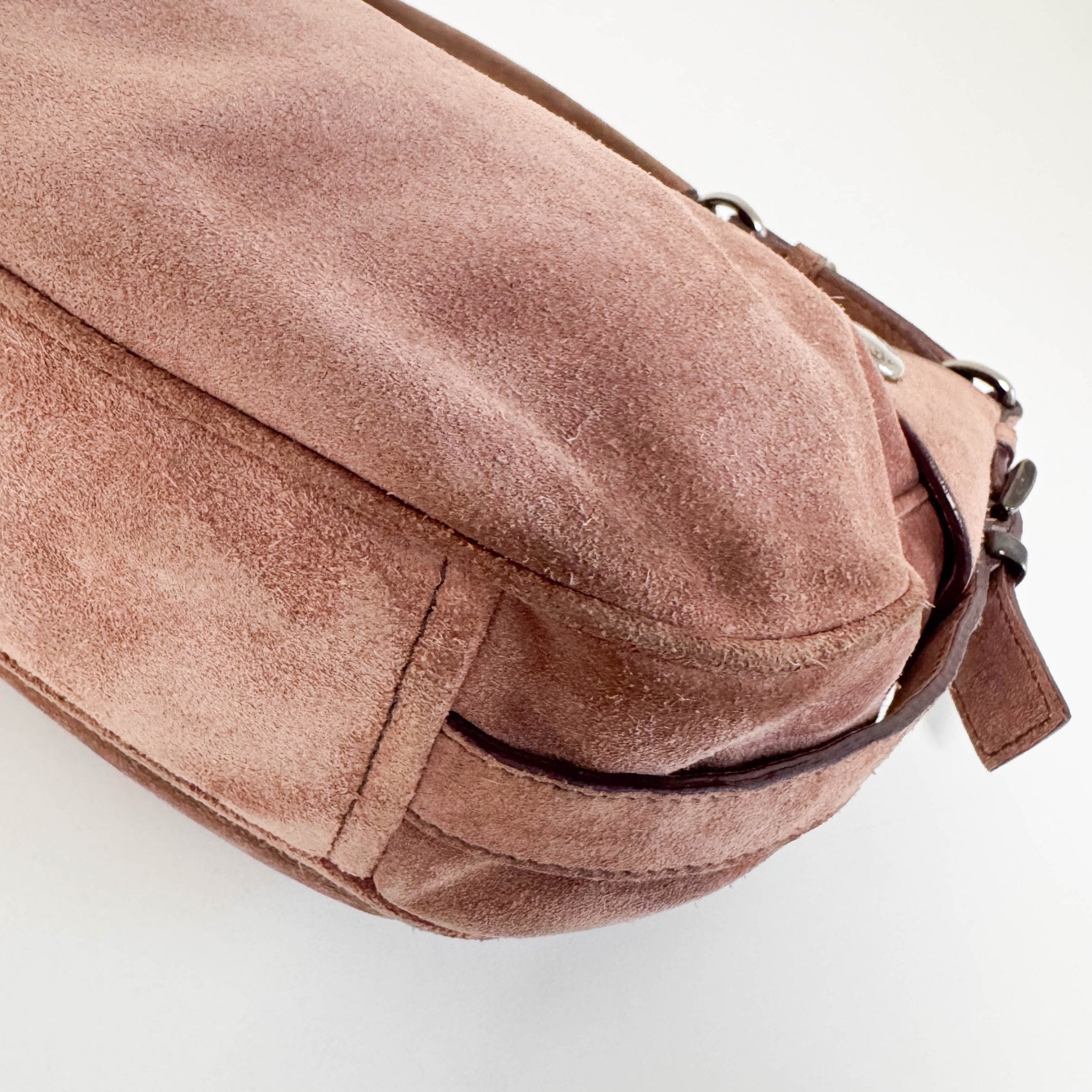 PRADA Vintage Suede Brown Shoulder Bag, in , Sold by HIVE PRELOVED - Shoulder Bags, ,