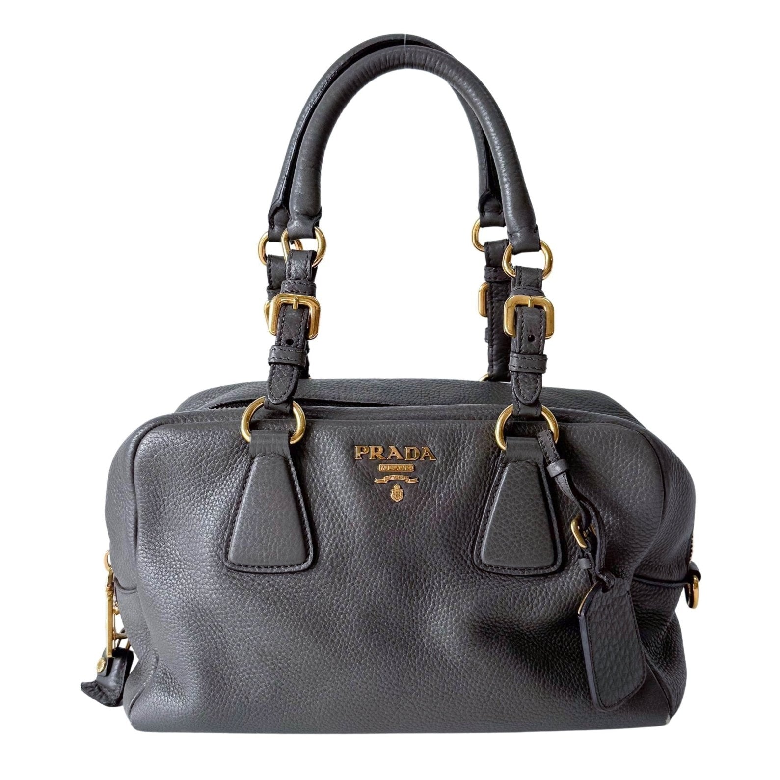 PRADA Vitello Daino Grey Leather Shoulder Bag, in , Sold by HIVE PRELOVED - Shoulder Bags, ,