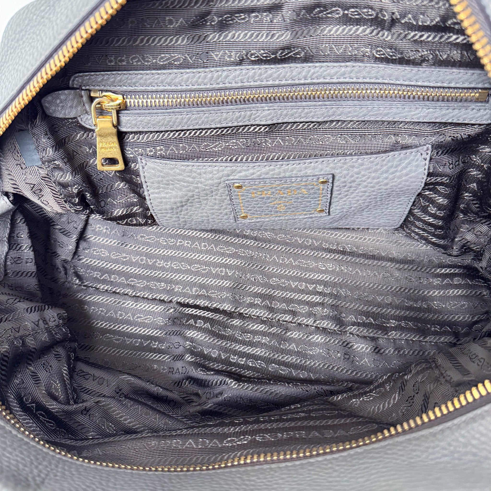 PRADA Vitello Daino Grey Leather Shoulder Bag, in , Sold by HIVE PRELOVED - Shoulder Bags, ,