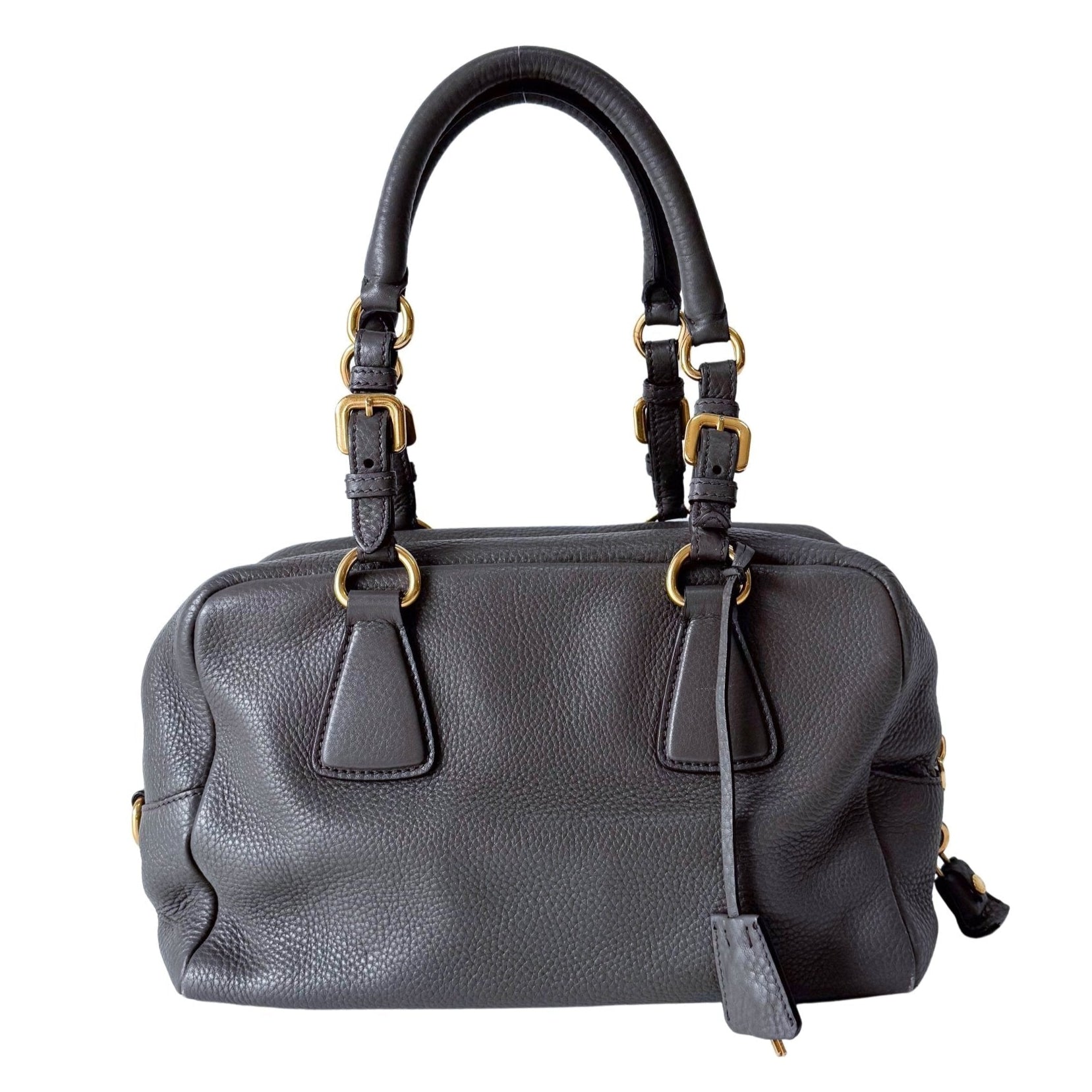 PRADA Vitello Daino Grey Leather Shoulder Bag, in , Sold by HIVE PRELOVED - Shoulder Bags, ,