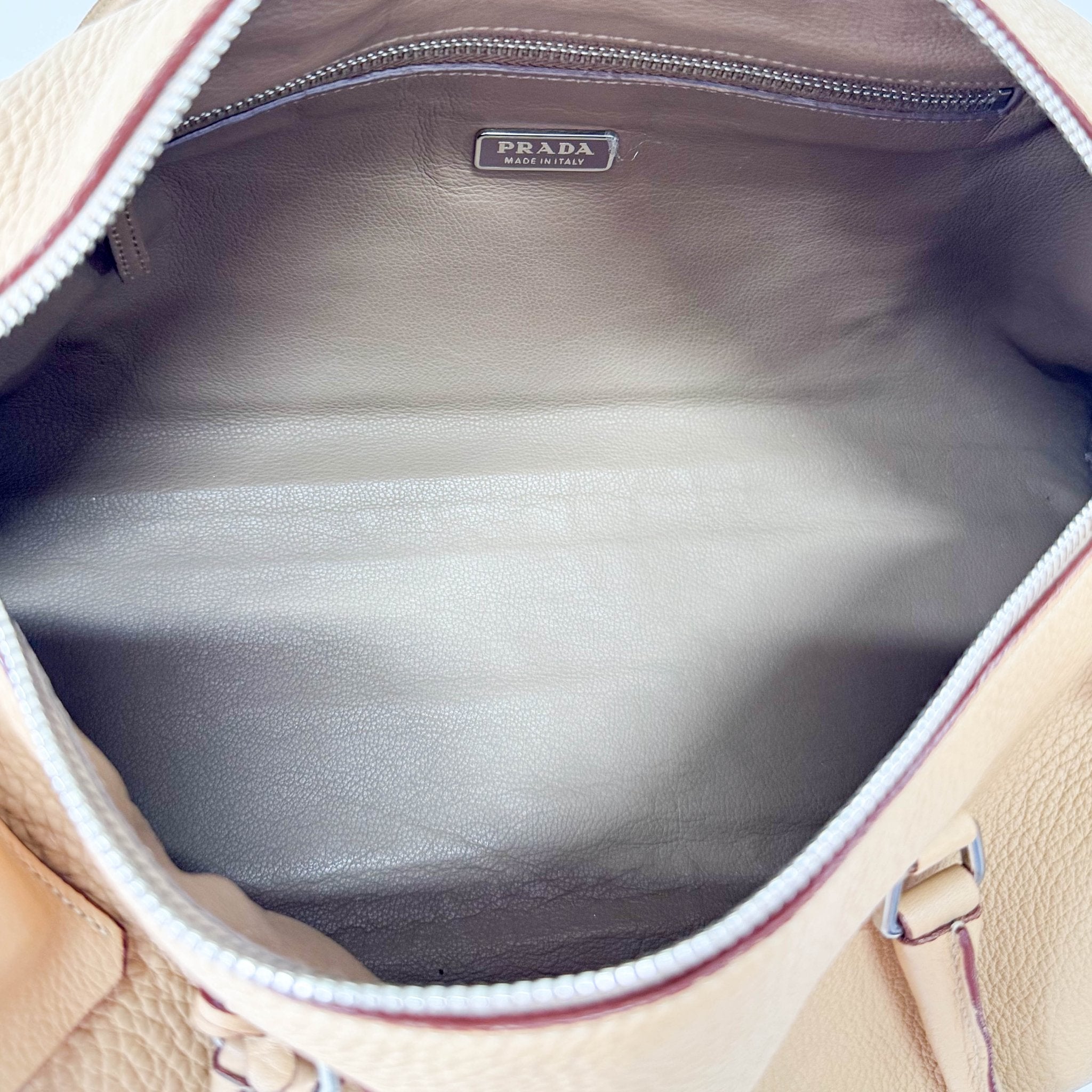 PRADA Y2K Beige Leather Shoulder Bag, in , Sold by HIVE PRELOVED - Shoulder Bags, ,