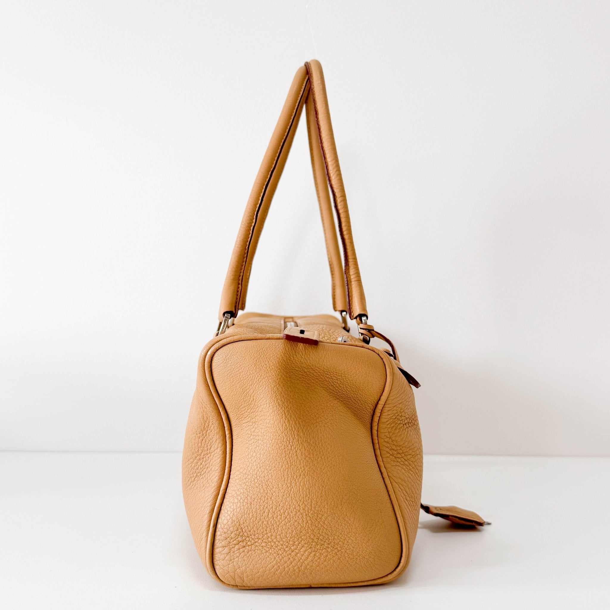 PRADA Y2K Beige Leather Shoulder Bag, in , Sold by HIVE PRELOVED - Shoulder Bags, ,