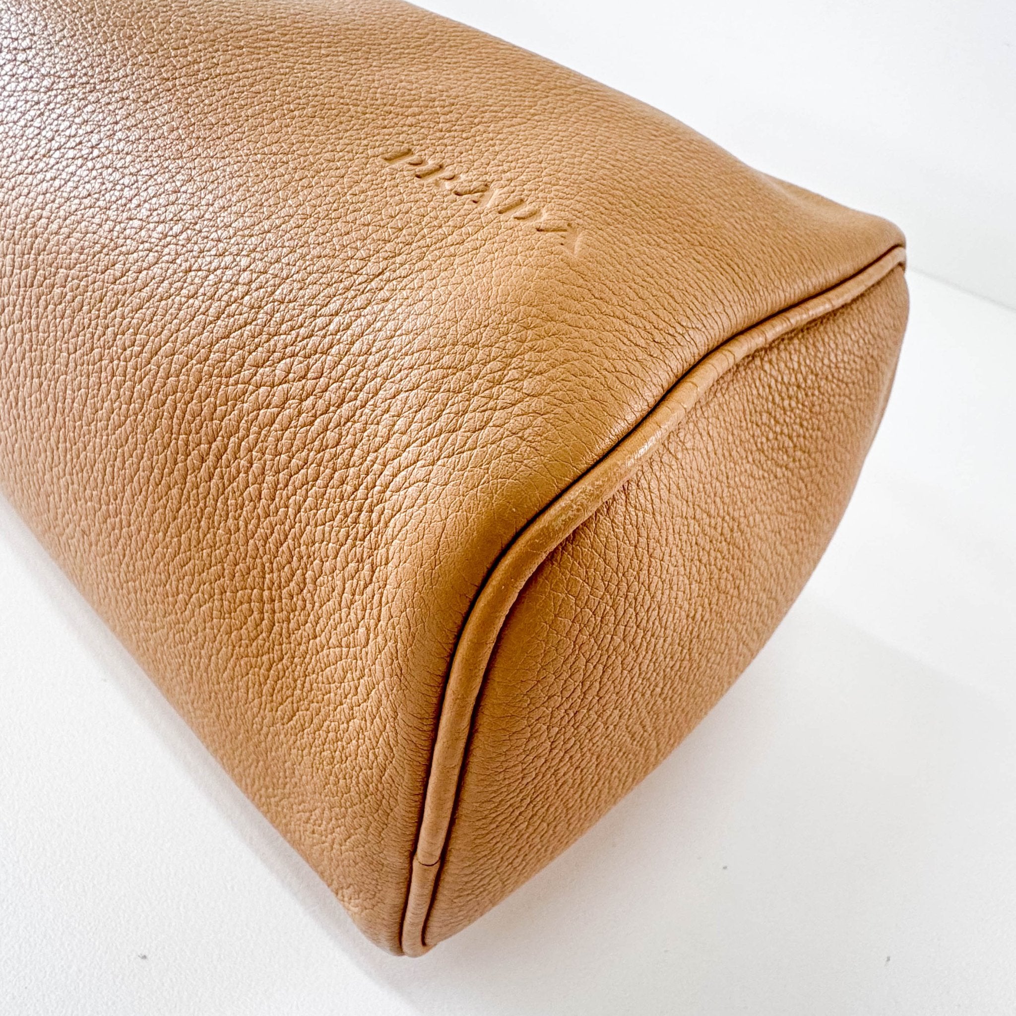 PRADA Y2K Beige Leather Shoulder Bag, in , Sold by HIVE PRELOVED - Shoulder Bags, ,