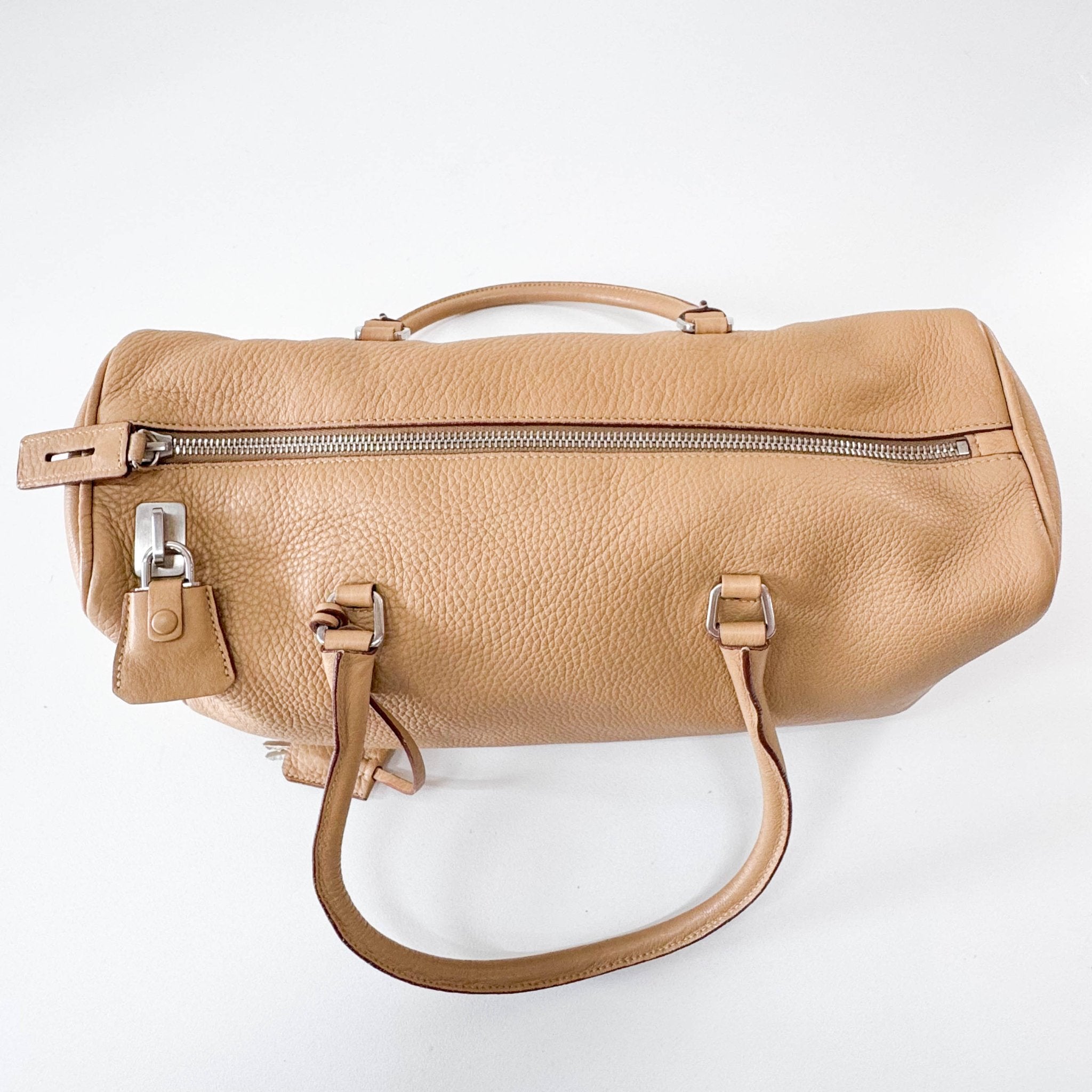 PRADA Y2K Beige Leather Shoulder Bag, in , Sold by HIVE PRELOVED - Shoulder Bags, ,