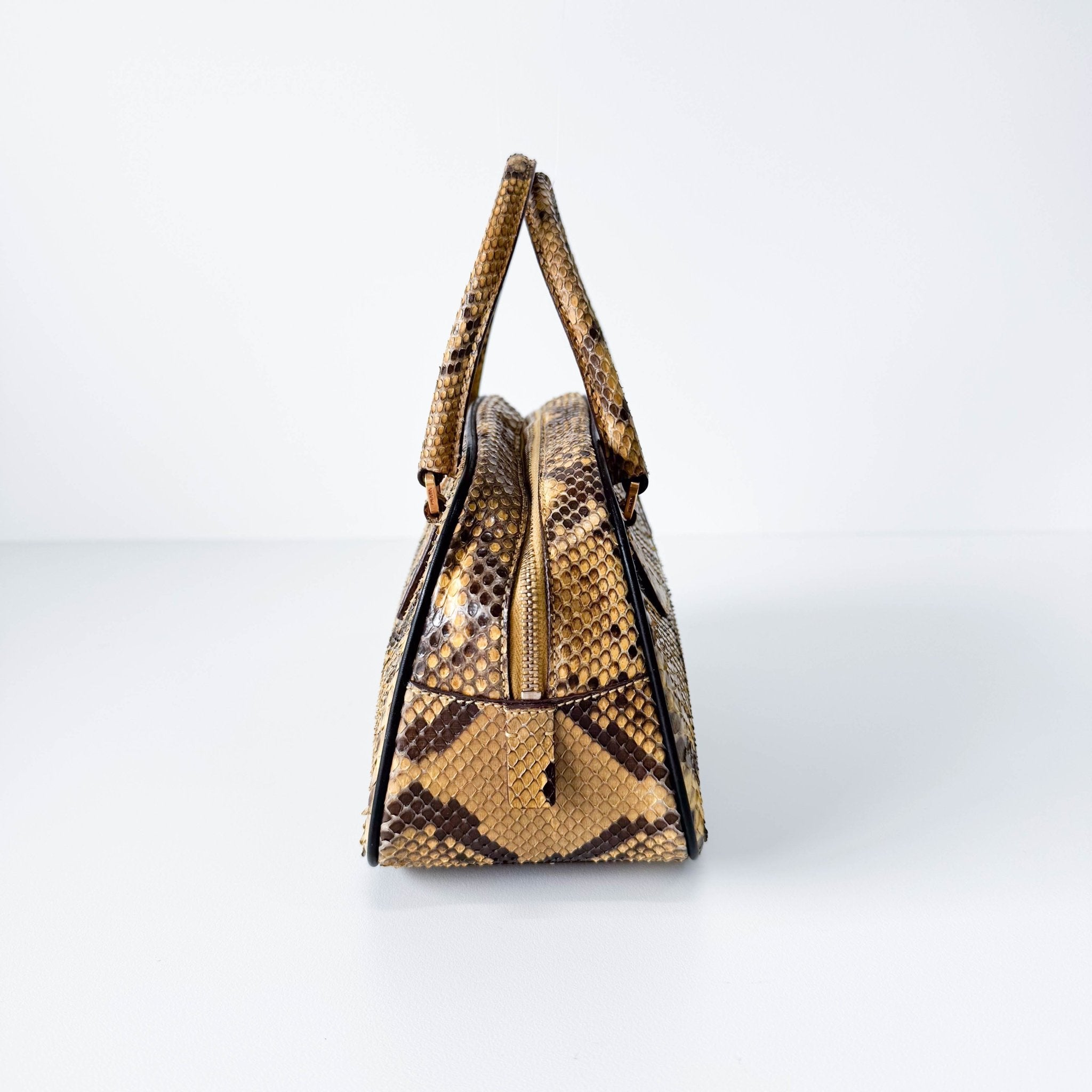 PRADA Yellow Leather Top Handle Bag, in , Sold by HIVE PRELOVED - Handle Bags, ,