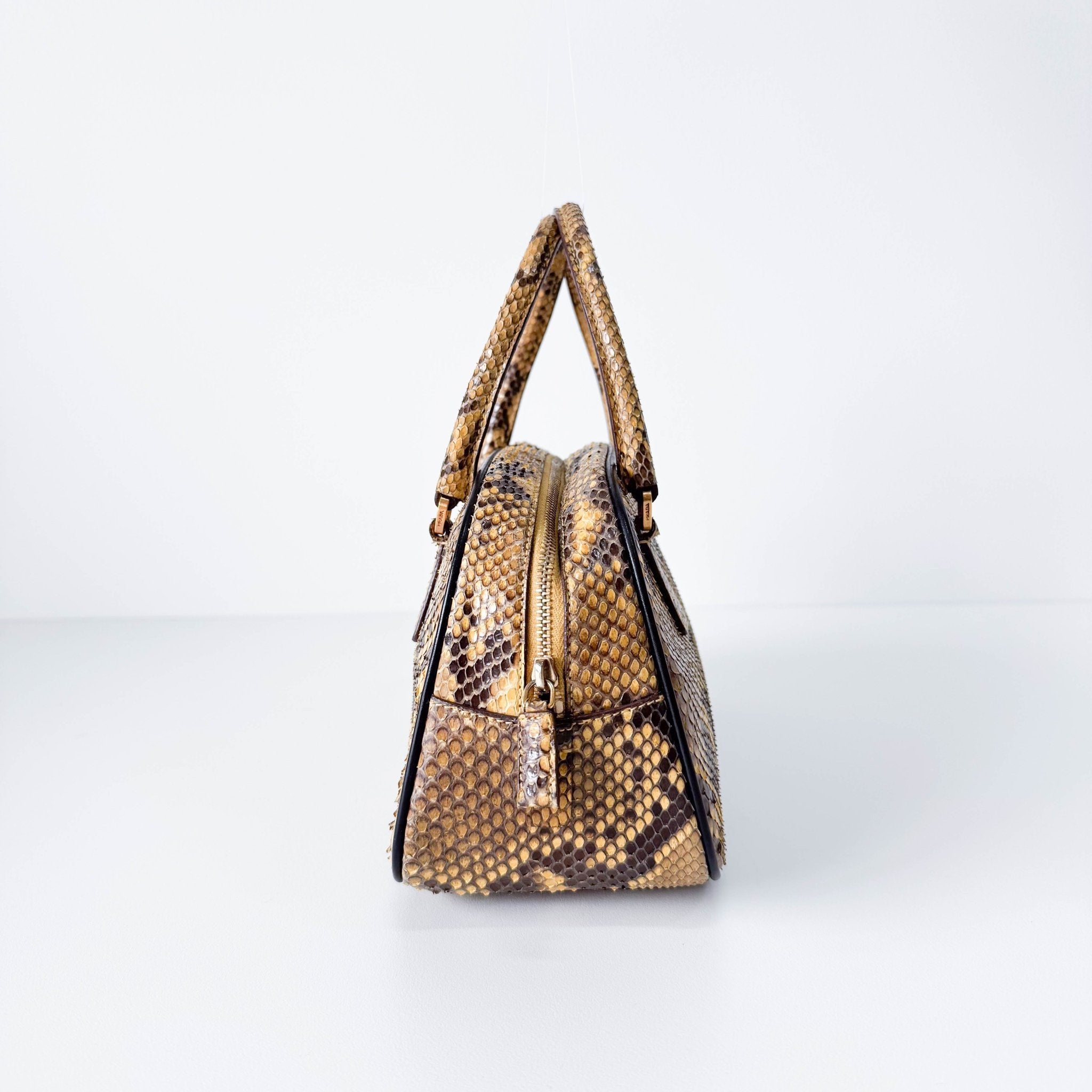 PRADA Yellow Leather Top Handle Bag, in , Sold by HIVE PRELOVED - Handle Bags, ,