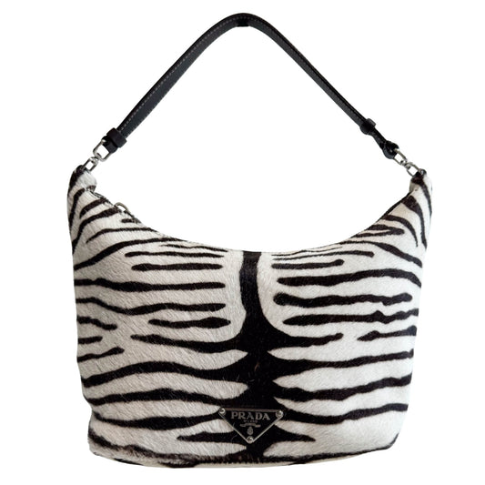 PRADA Zebra Pony Hair Calf Skin Shoulder Bag, in , Sold by HIVE PRELOVED - Shoulder Bags, ,