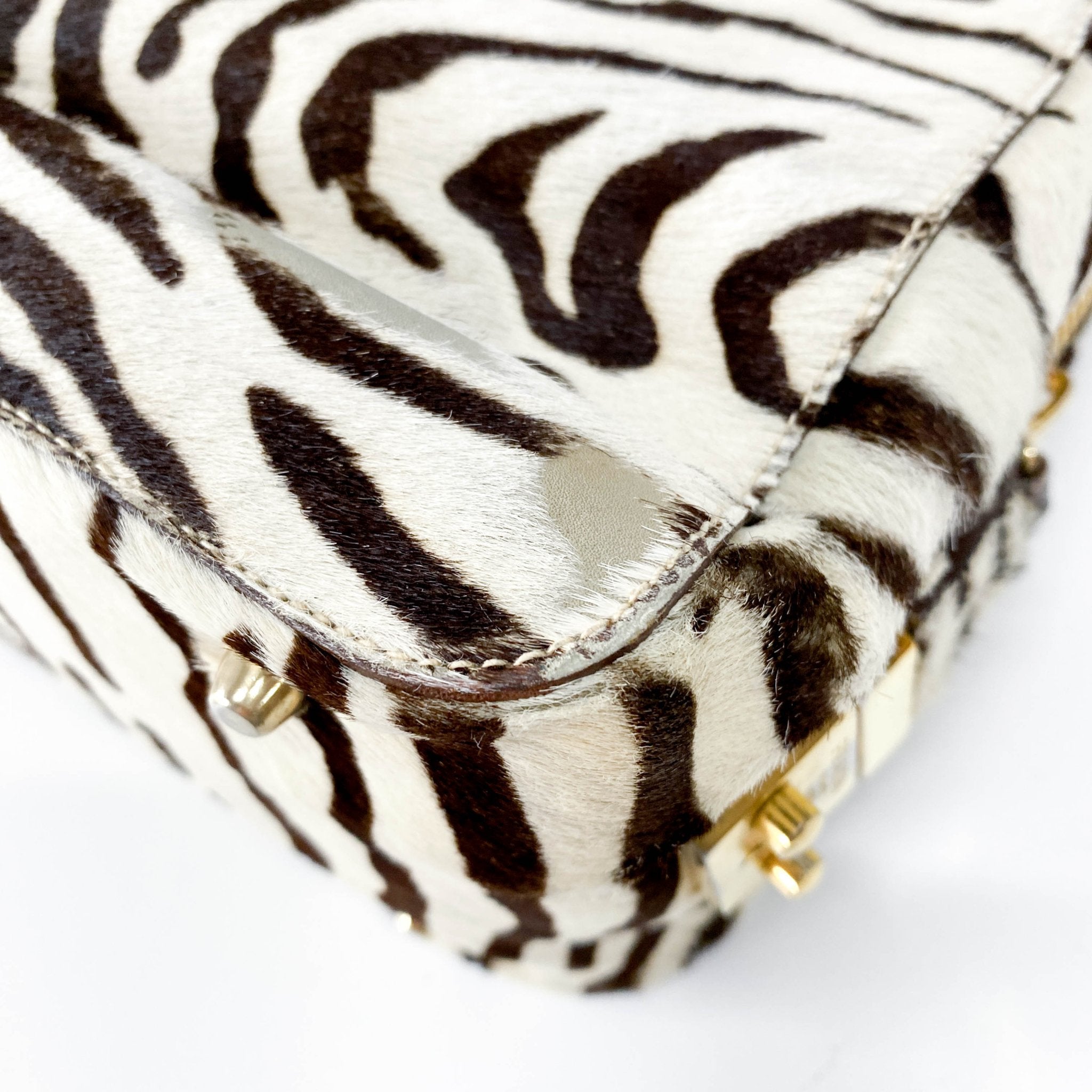 PRADA Zebra Print Harako Pony Hair Handle Bag, in , Sold by HIVE PRELOVED - Handle Bags, ,