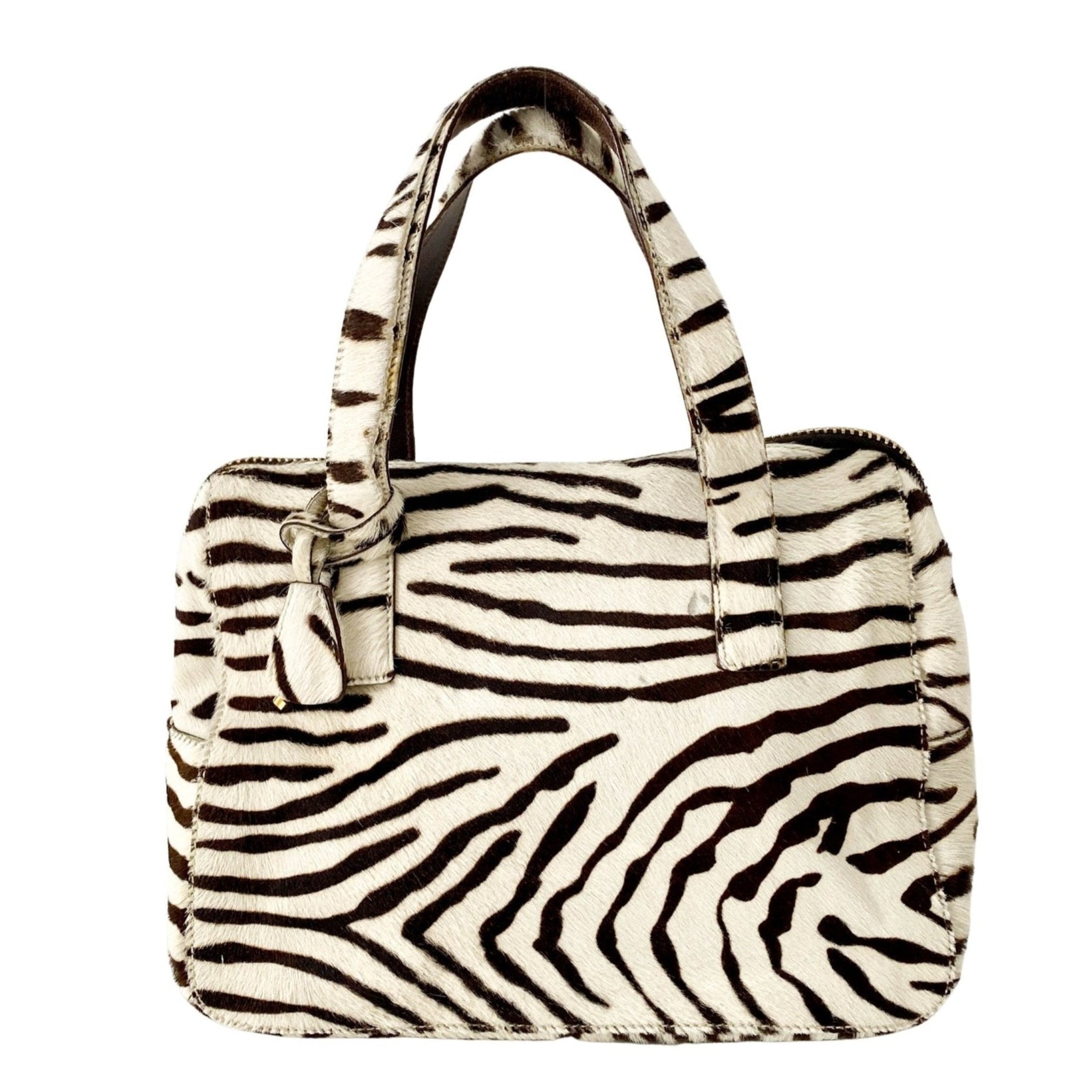 PRADA Zebra Print Harako Pony Hair Handle Bag, in , Sold by HIVE PRELOVED - Handle Bags, ,