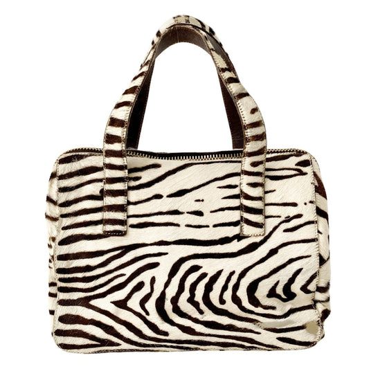 PRADA Zebra Print Harako Pony Hair Handle Bag, in , Sold by HIVE PRELOVED - Handle Bags, ,