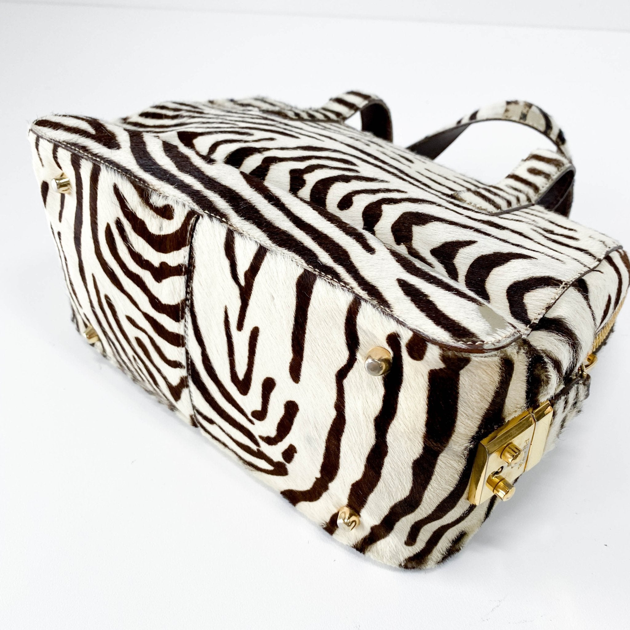 PRADA Zebra Print Harako Pony Hair Handle Bag, in , Sold by HIVE PRELOVED - Handle Bags, ,