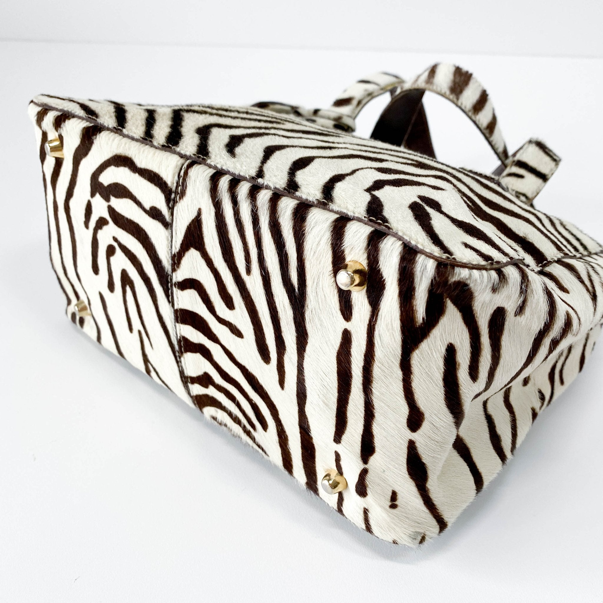 PRADA Zebra Print Harako Pony Hair Handle Bag, in , Sold by HIVE PRELOVED - Handle Bags, ,