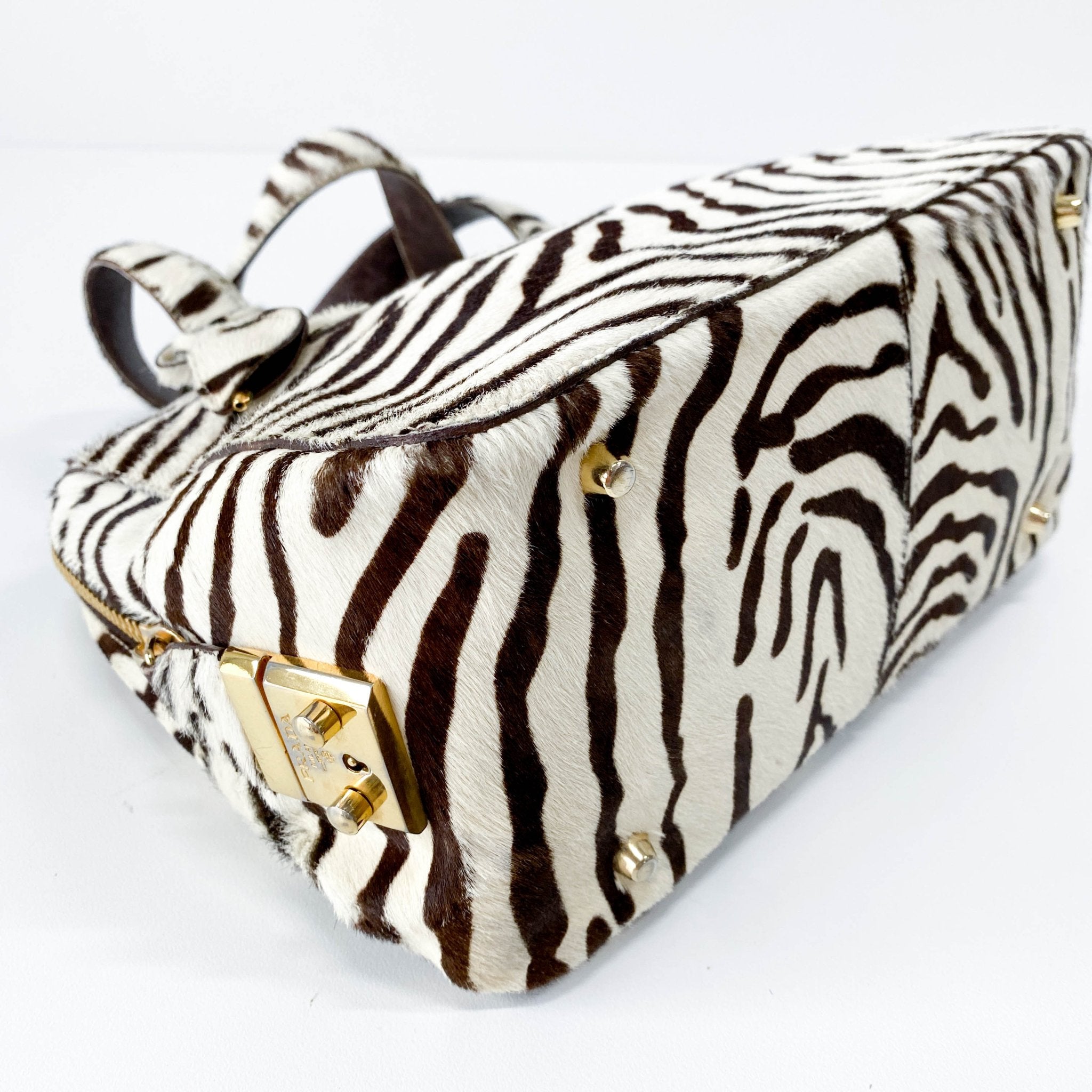 PRADA Zebra Print Harako Pony Hair Handle Bag, in , Sold by HIVE PRELOVED - Handle Bags, ,