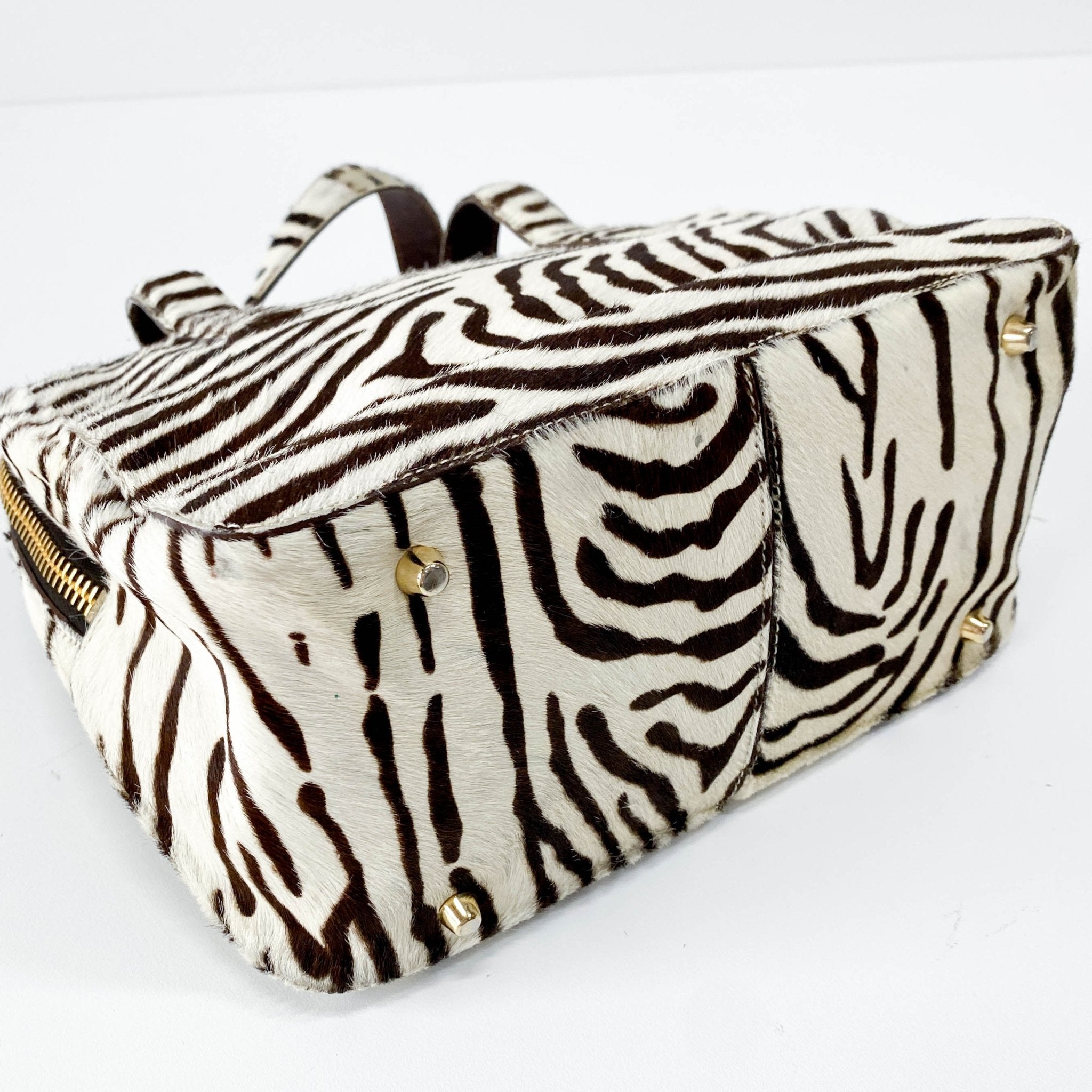 PRADA Zebra Print Harako Pony Hair Handle Bag, in , Sold by HIVE PRELOVED - Handle Bags, ,