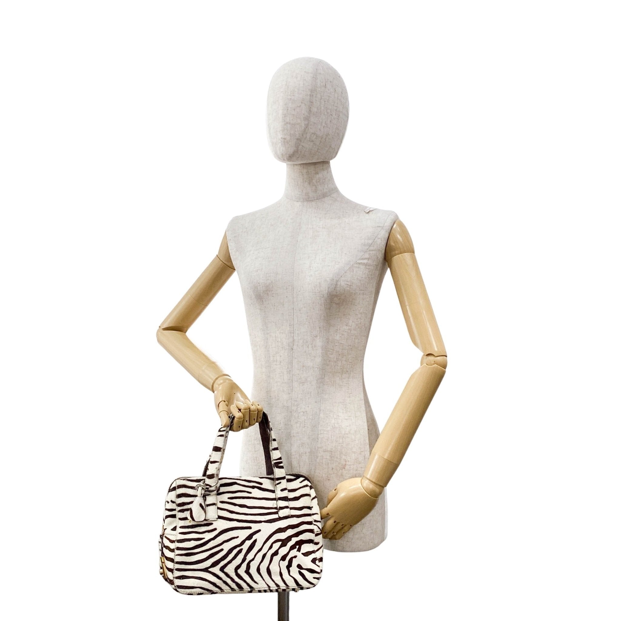 PRADA Zebra Print Harako Pony Hair Handle Bag, in , Sold by HIVE PRELOVED - Handle Bags, ,