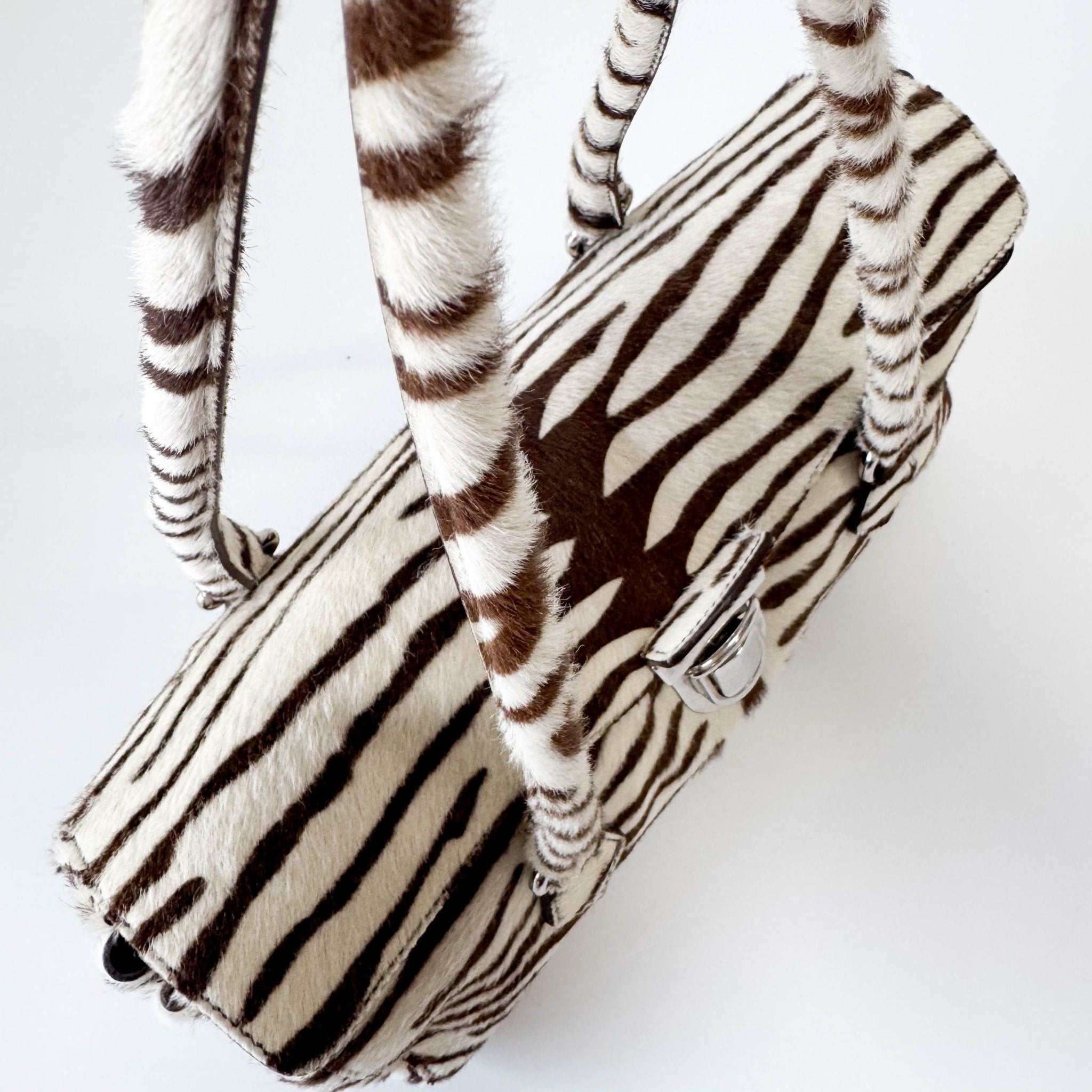 PRADA Zebra Print Pony Hair Shoulder Bag, in , Sold by HIVE PRELOVED - Shoulder Bags, ,