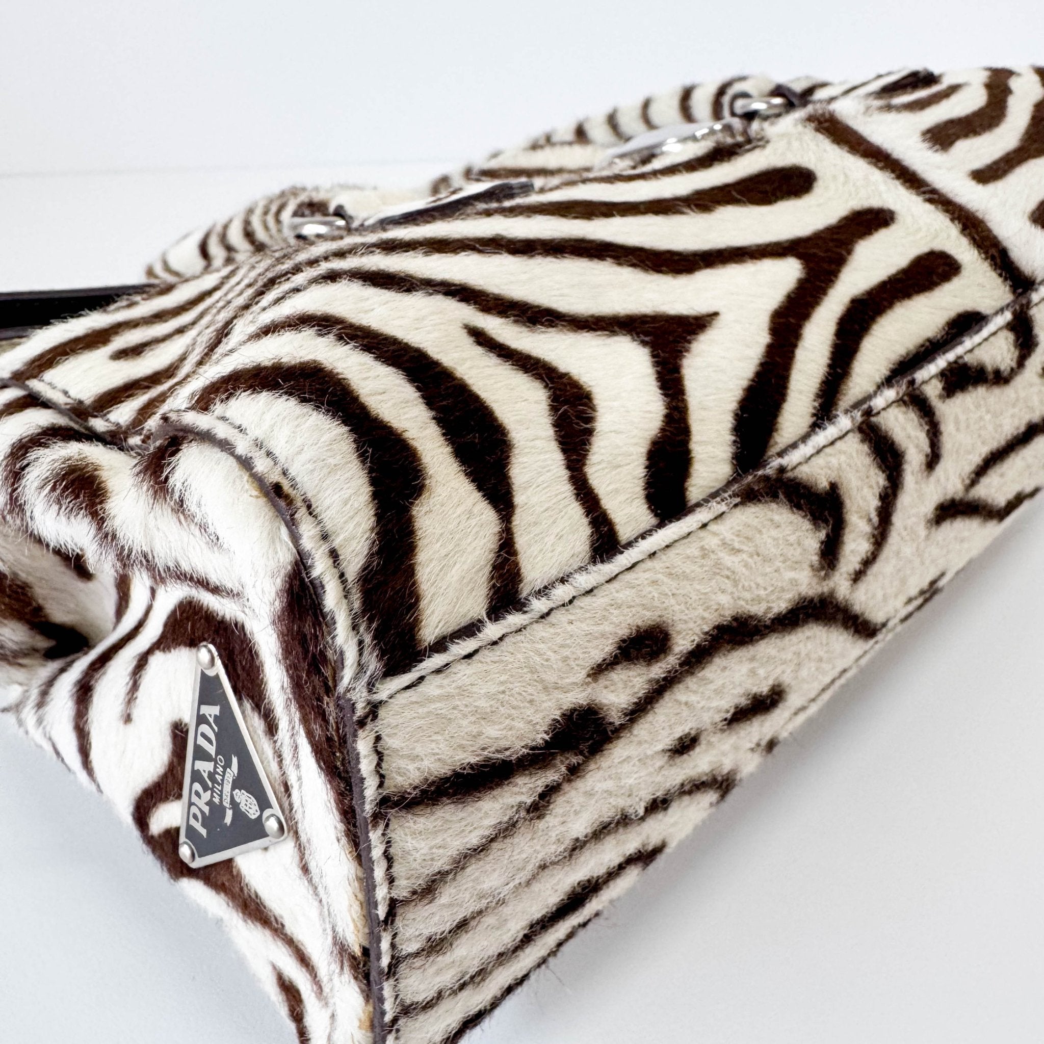 PRADA Zebra Print Pony Hair Shoulder Bag, in , Sold by HIVE PRELOVED - Shoulder Bags, ,