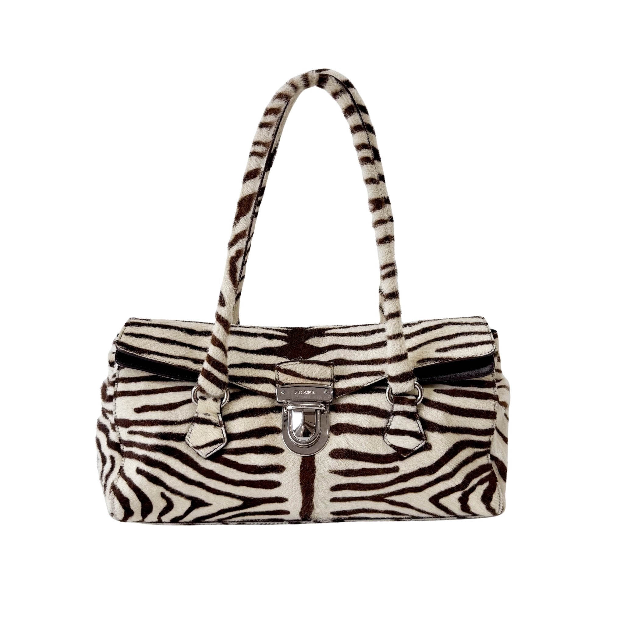 PRADA Zebra Print Pony Hair Shoulder Bag, in , Sold by HIVE PRELOVED - Shoulder Bags, ,