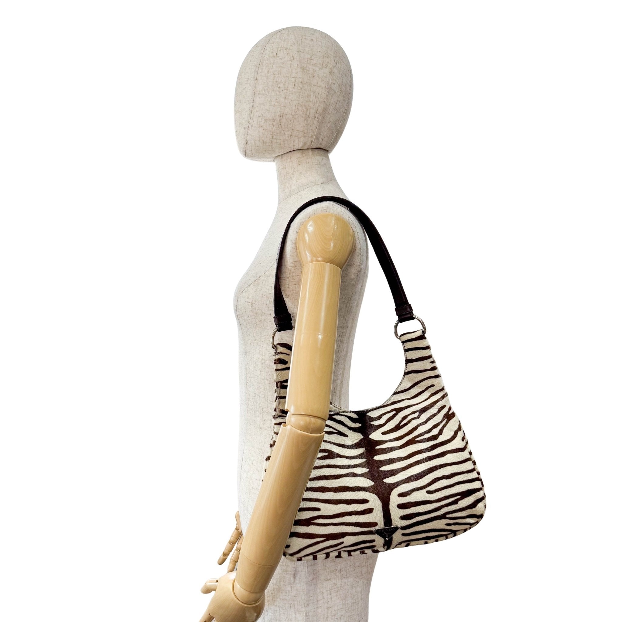PRADA Zebra Print Pony Hair Shoulder Bag, in , Sold by HIVE PRELOVED - Shoulder Bags, ,