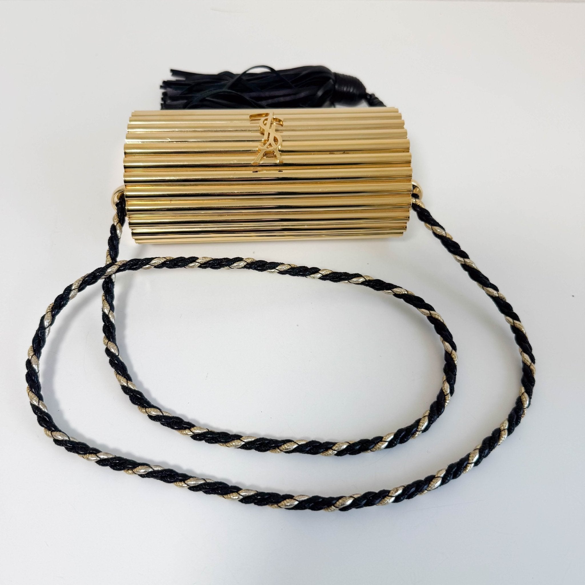 SAINT LAURENT 1880's Metal Tassel Shoulder Bag Gold, in , Sold by HIVE PRELOVED - Shoulder Bags, ,