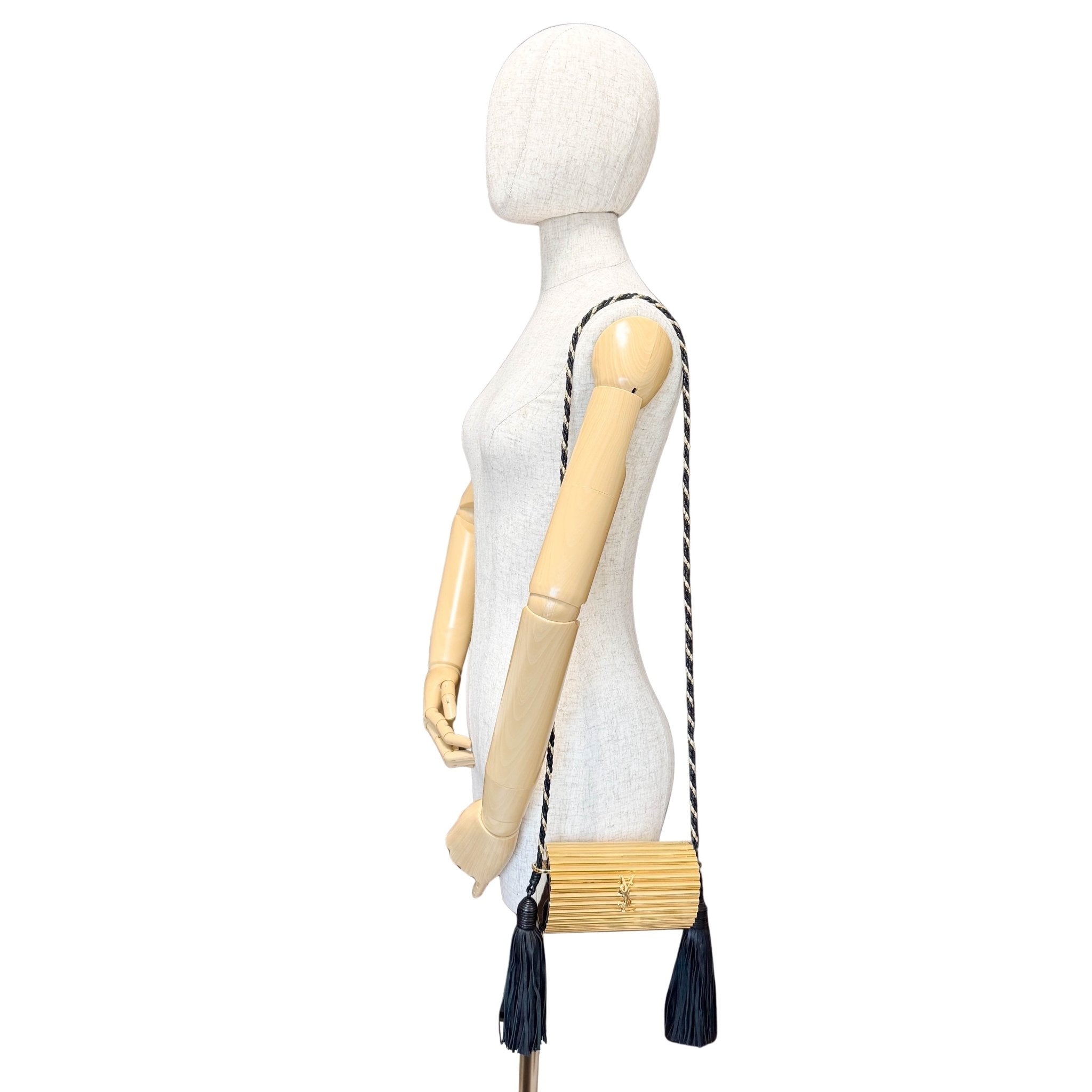 SAINT LAURENT 1880's Metal Tassel Shoulder Bag Gold, in , Sold by HIVE PRELOVED - Shoulder Bags, ,