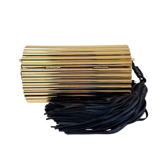 SAINT LAURENT 1880's Metal Tassel Shoulder Bag Gold, in , Sold by HIVE PRELOVED - Shoulder Bags, ,