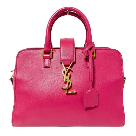 SAINT LAURENT Baby Cabas Pink Calfskin Handbag, in , Sold by HIVE PRELOVED - Handle Bags, ,