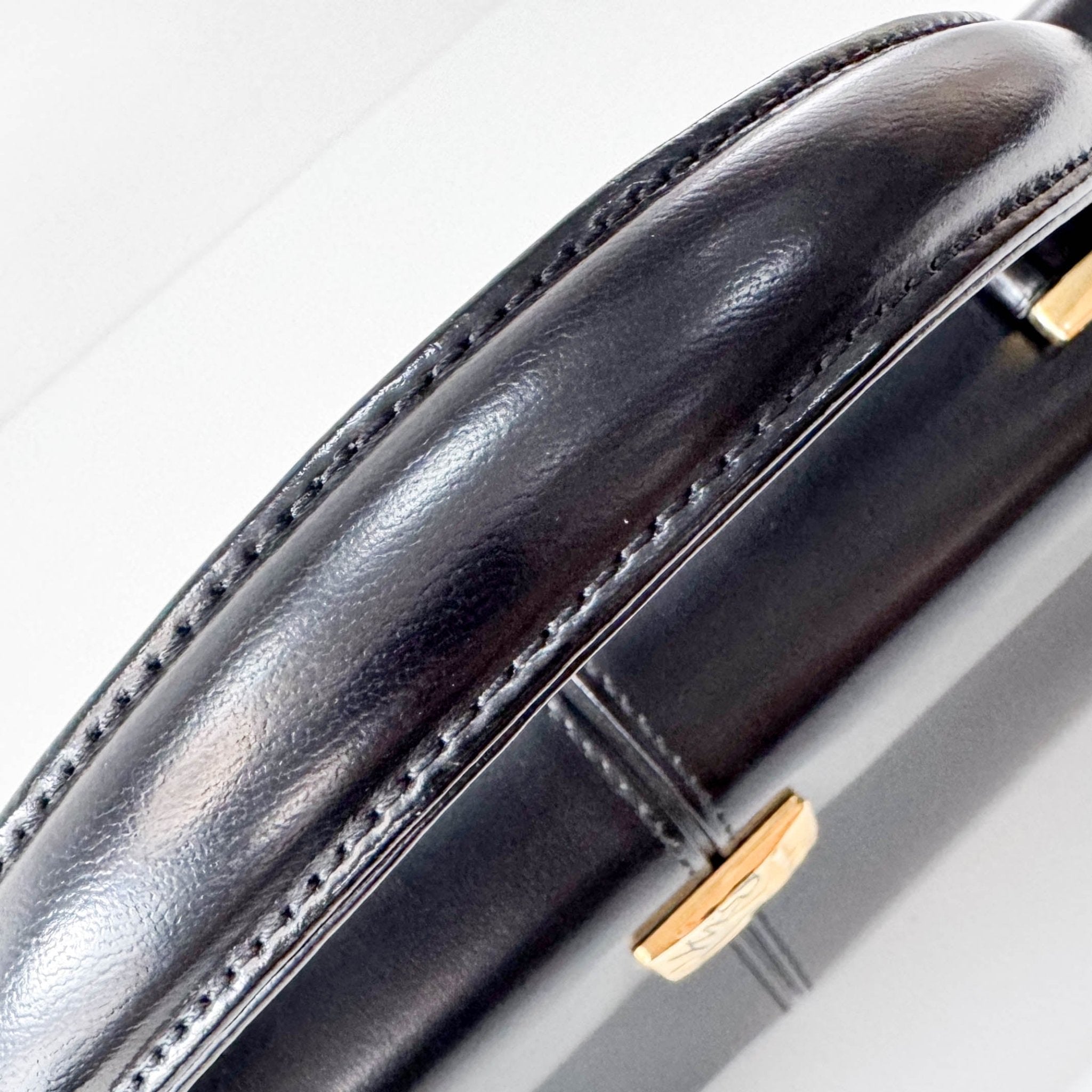 SAINT LAURENT Black Calf Leather Handle Bag, in , Sold by HIVE PRELOVED - Handle Bags, ,