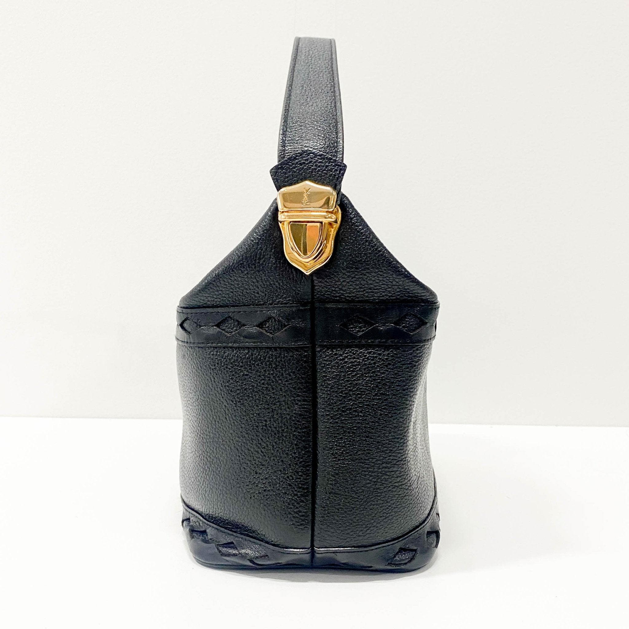 SAINT LAURENT Black Leather Handbag, in , Sold by HIVE PRELOVED - Handle Bags, ,