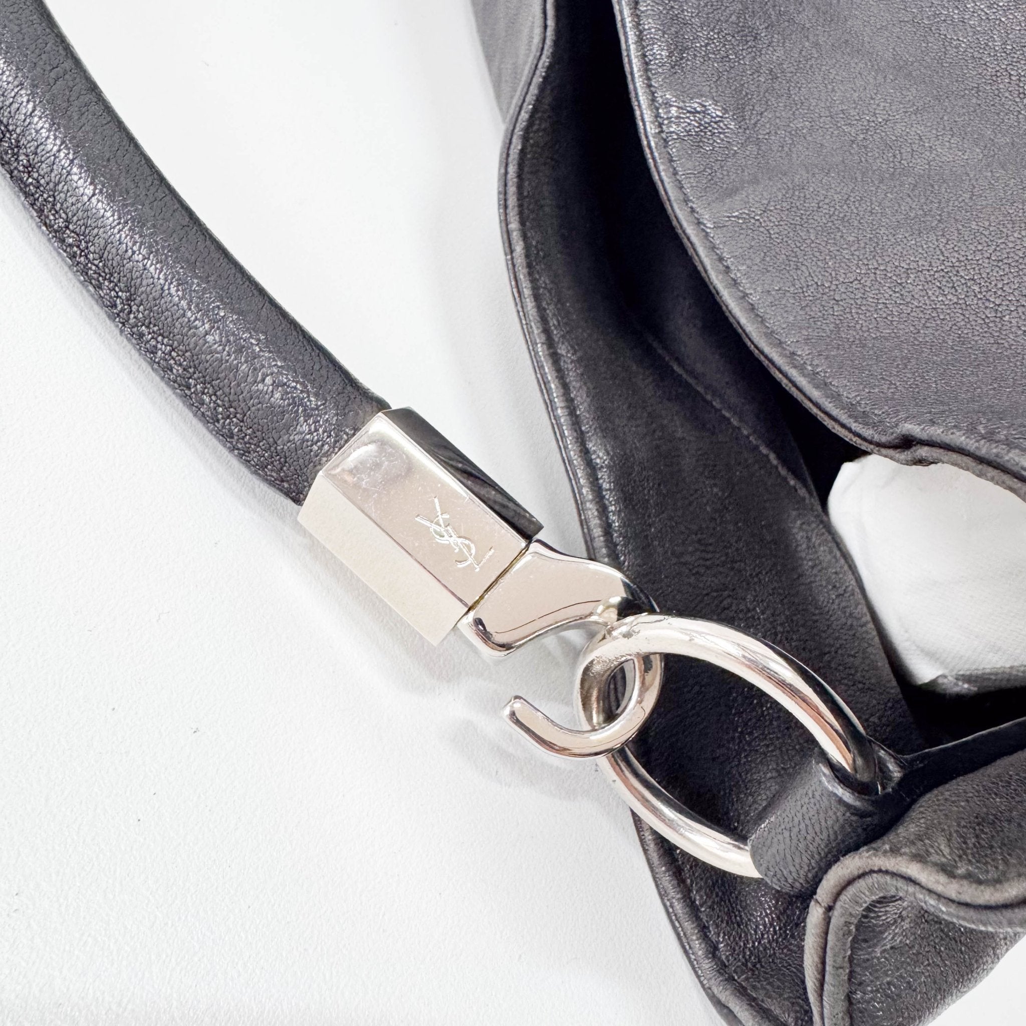 SAINT LAURENT Black Leather Hobo Shoulder Bag, in , Sold by HIVE PRELOVED - Shoulder Bags, ,