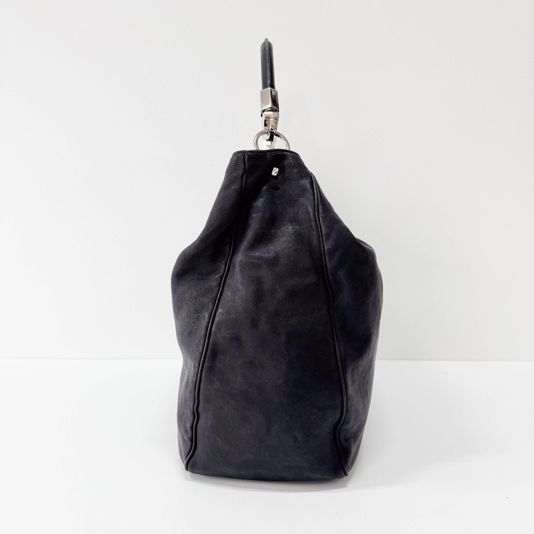 SAINT LAURENT Black Leather Hobo Shoulder Bag, in , Sold by HIVE PRELOVED - Shoulder Bags, ,