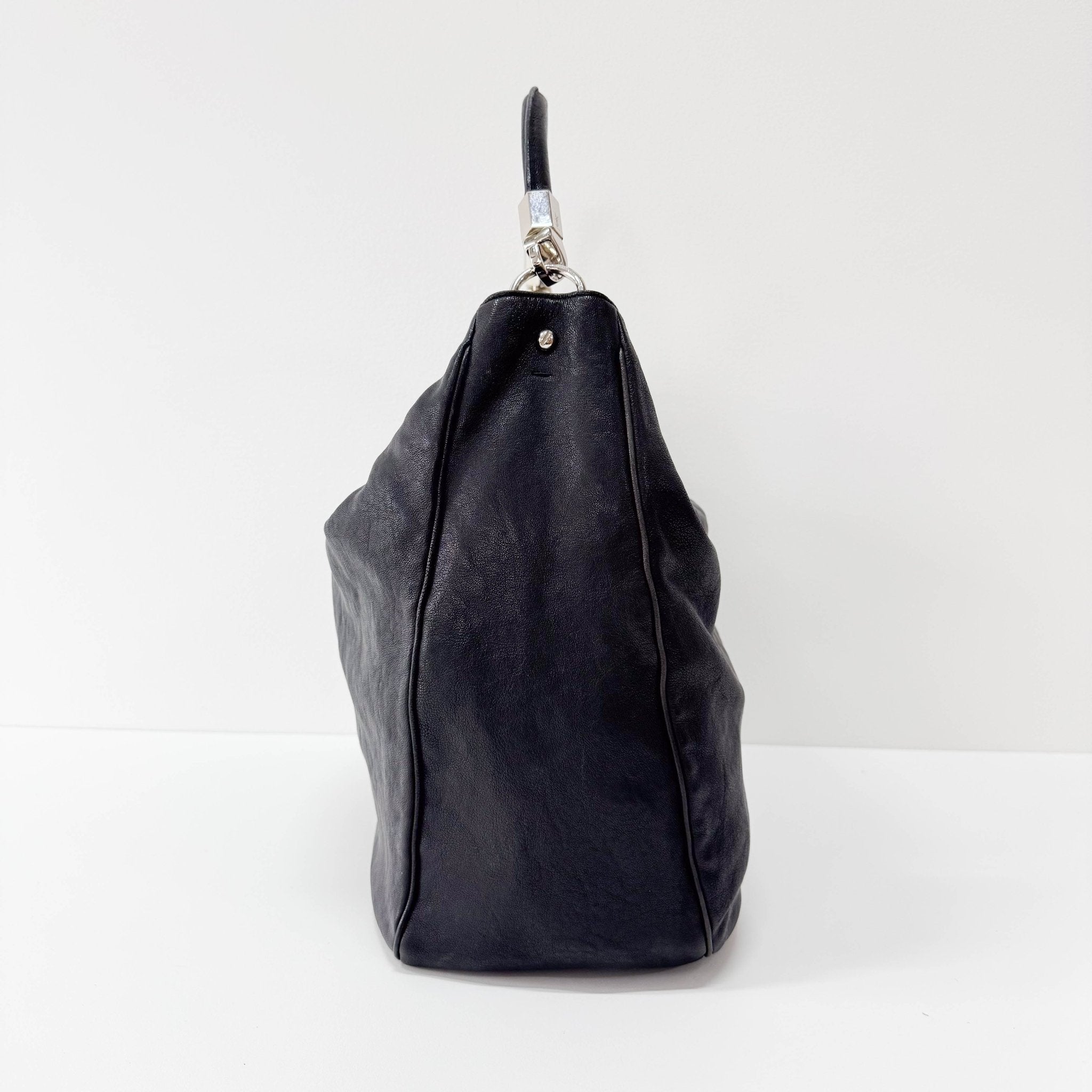 SAINT LAURENT Black Leather Hobo Shoulder Bag, in , Sold by HIVE PRELOVED - Shoulder Bags, ,