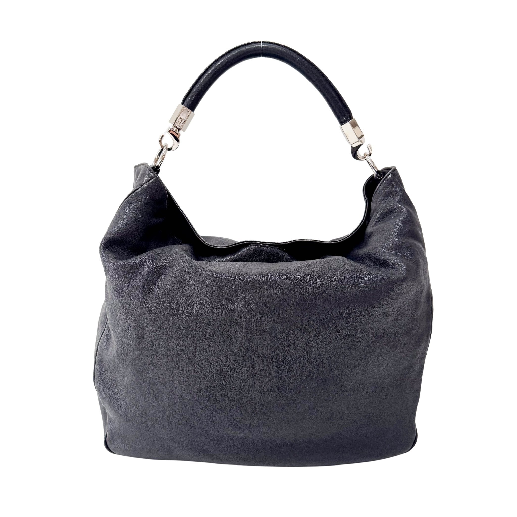 SAINT LAURENT Black Leather Hobo Shoulder Bag, in , Sold by HIVE PRELOVED - Shoulder Bags, ,