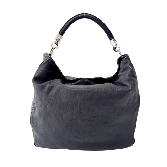 SAINT LAURENT Black Leather Hobo Shoulder Bag, in , Sold by HIVE PRELOVED - Shoulder Bags, ,