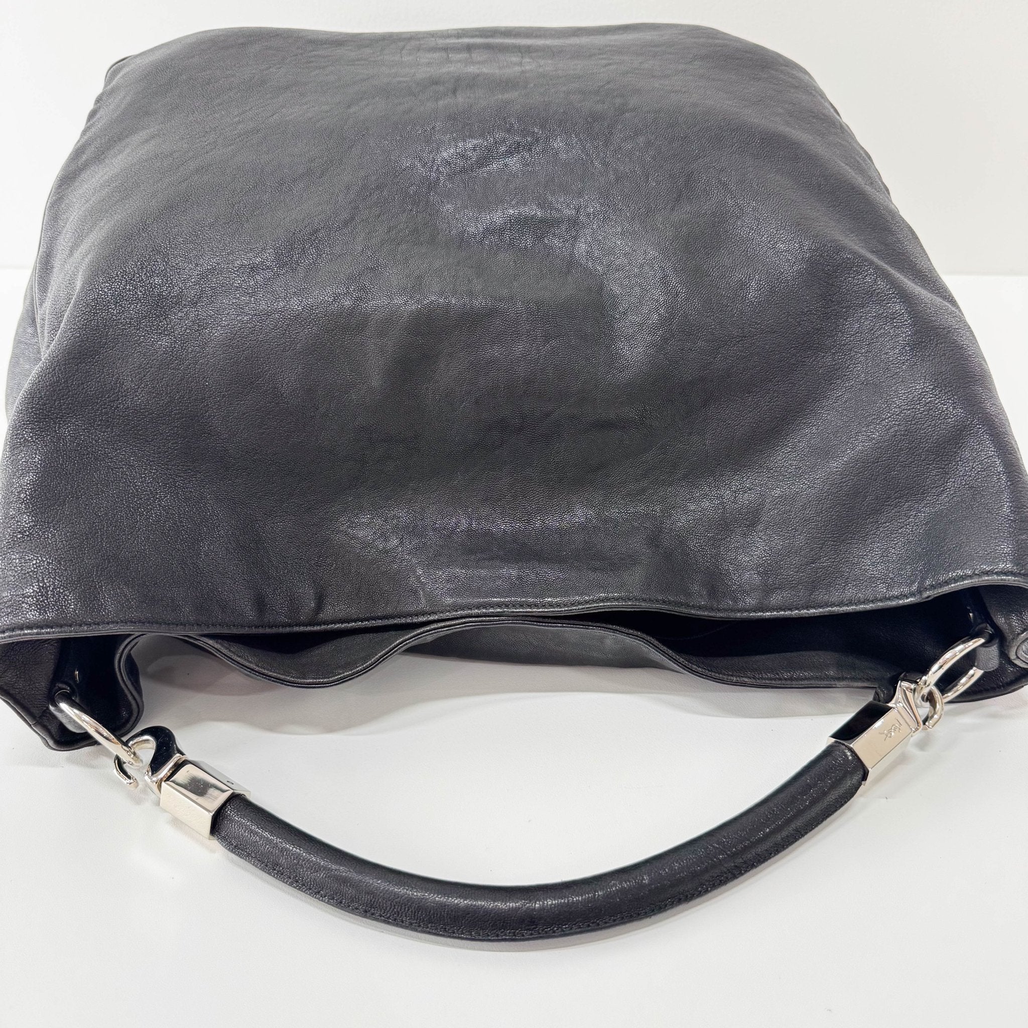 SAINT LAURENT Black Leather Hobo Shoulder Bag, in , Sold by HIVE PRELOVED - Shoulder Bags, ,