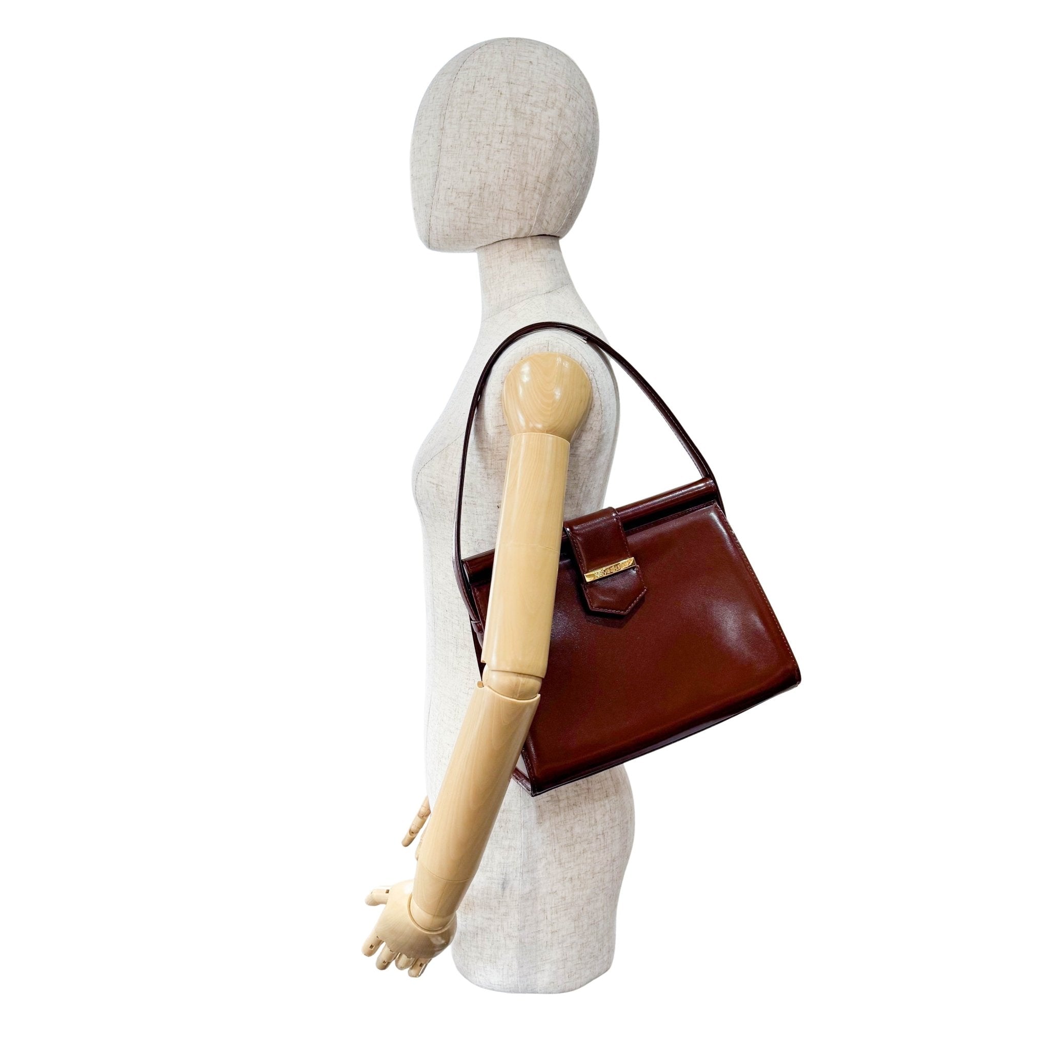 SAINT LAURENT Brown Leather Shoulder Bag, in , Sold by HIVE PRELOVED - Shoulder Bags, ,