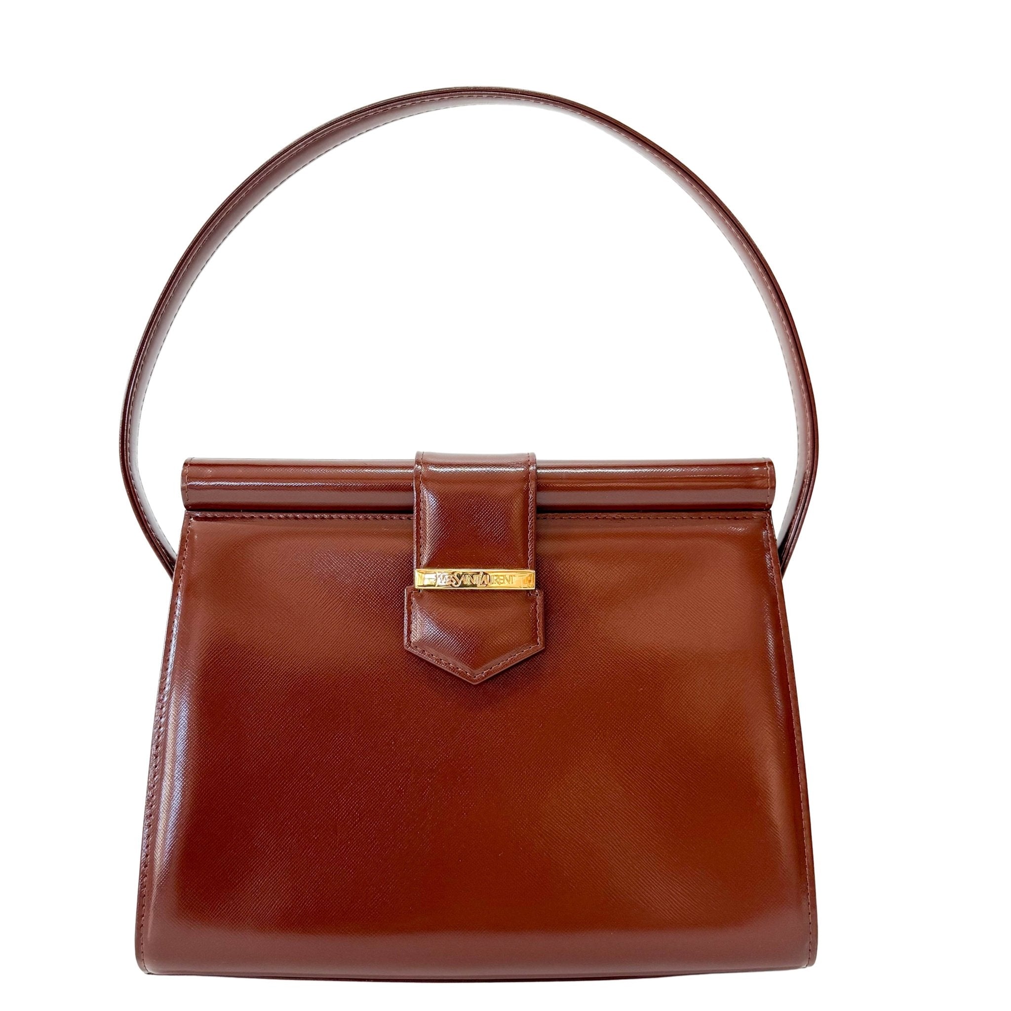 SAINT LAURENT Brown Leather Shoulder Bag, in , Sold by HIVE PRELOVED - Shoulder Bags, ,