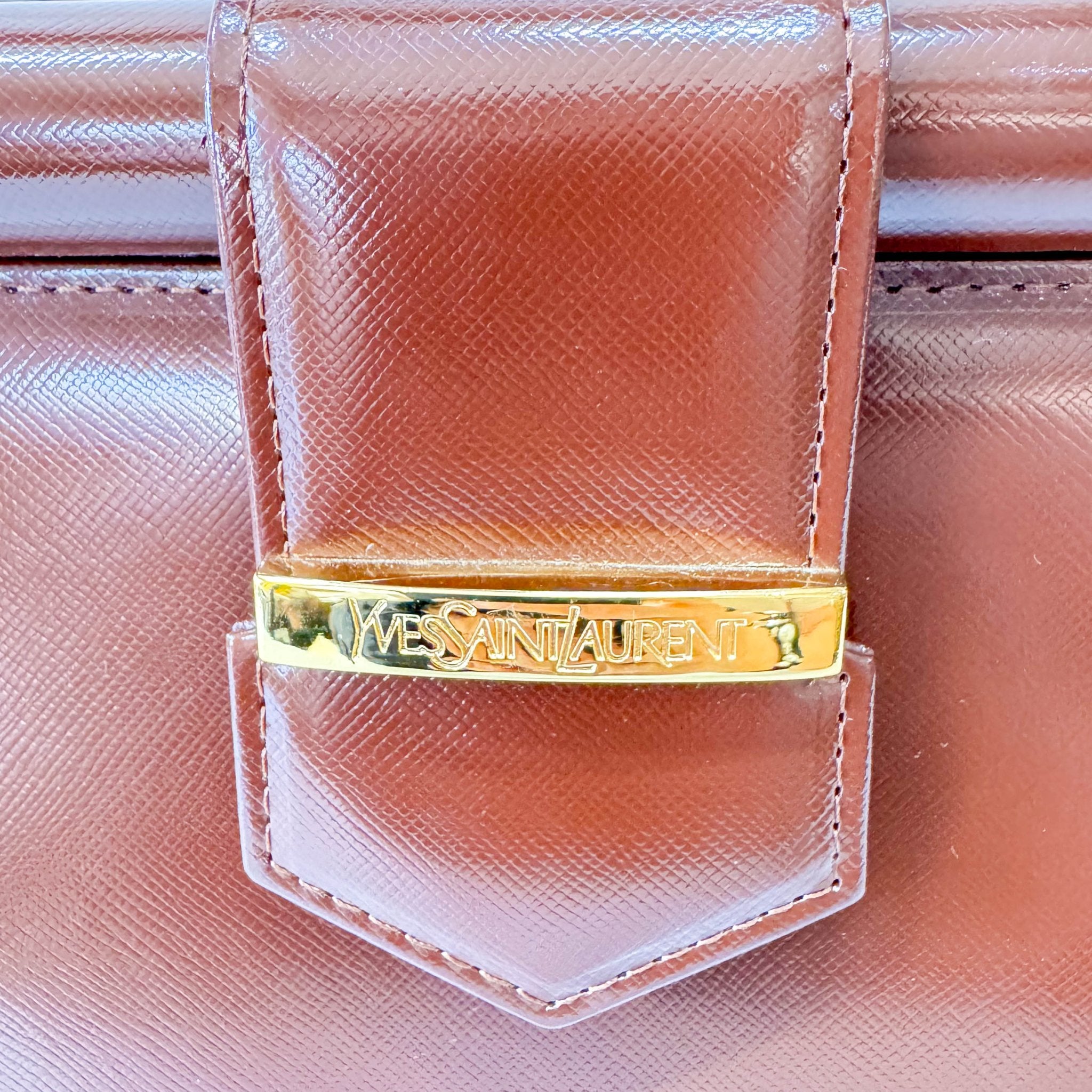 SAINT LAURENT Brown Leather Shoulder Bag, in , Sold by HIVE PRELOVED - Shoulder Bags, ,