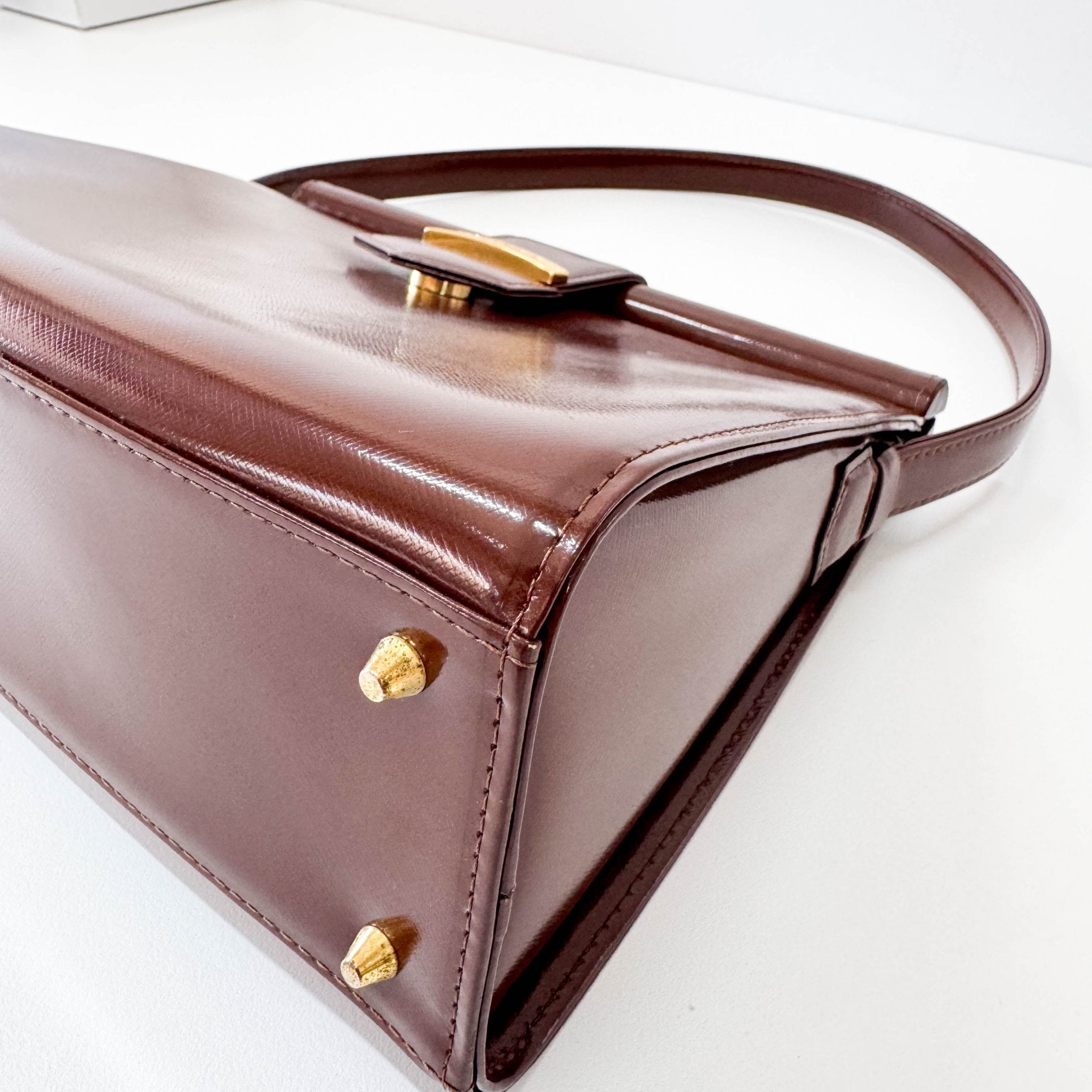 SAINT LAURENT Brown Leather Shoulder Bag, in , Sold by HIVE PRELOVED - Shoulder Bags, ,