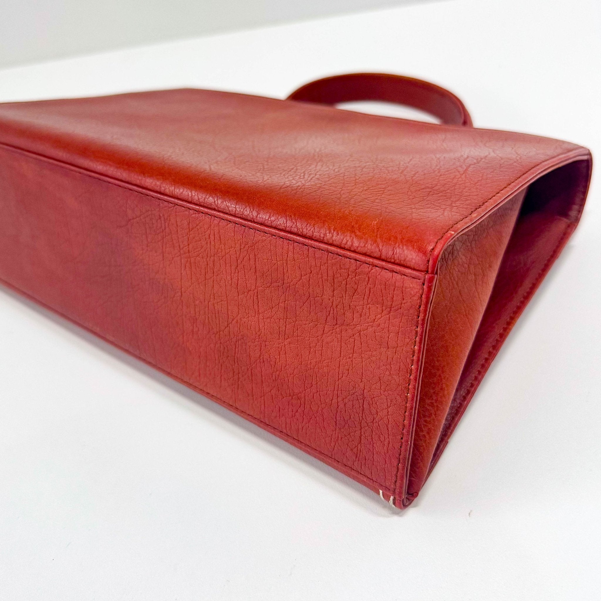 SAINT LAURENT Burnt Orange Leather Envelope Handle Bag, in , Sold by HIVE PRELOVED - Handle Bags, ,