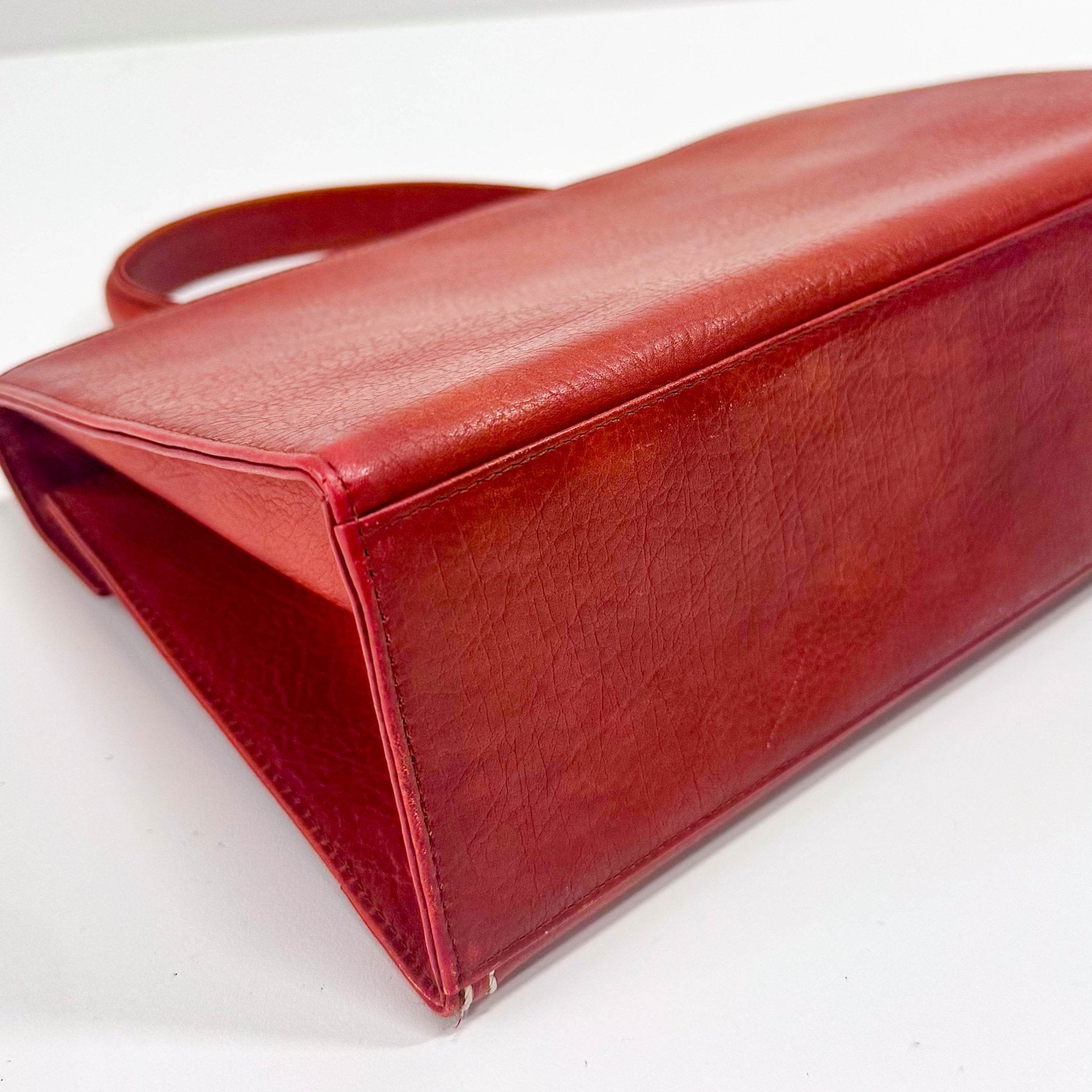 SAINT LAURENT Burnt Orange Leather Envelope Handle Bag, in , Sold by HIVE PRELOVED - Handle Bags, ,