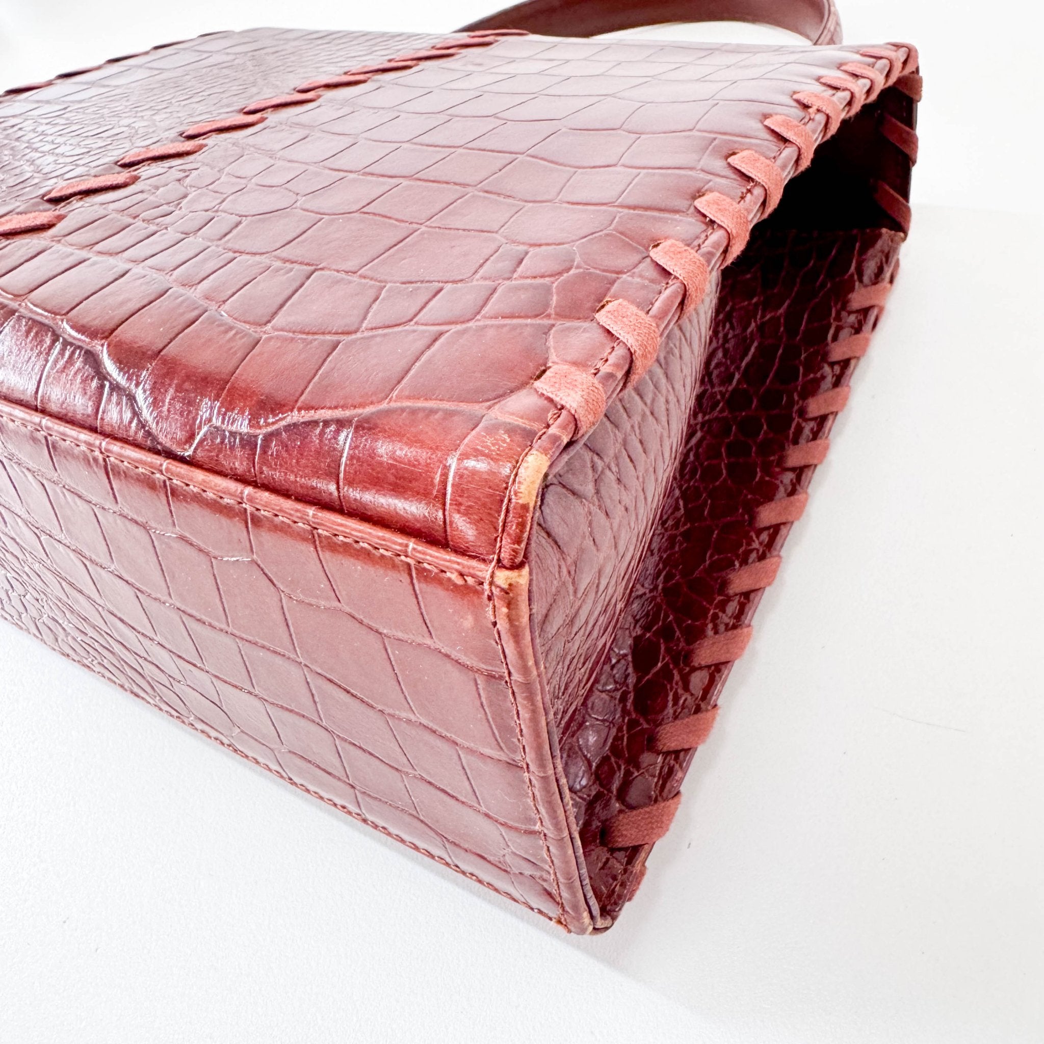 SAINT LAURENT Cassandra Brown Leather Handbag, in , Sold by HIVE PRELOVED - Handle Bags, ,