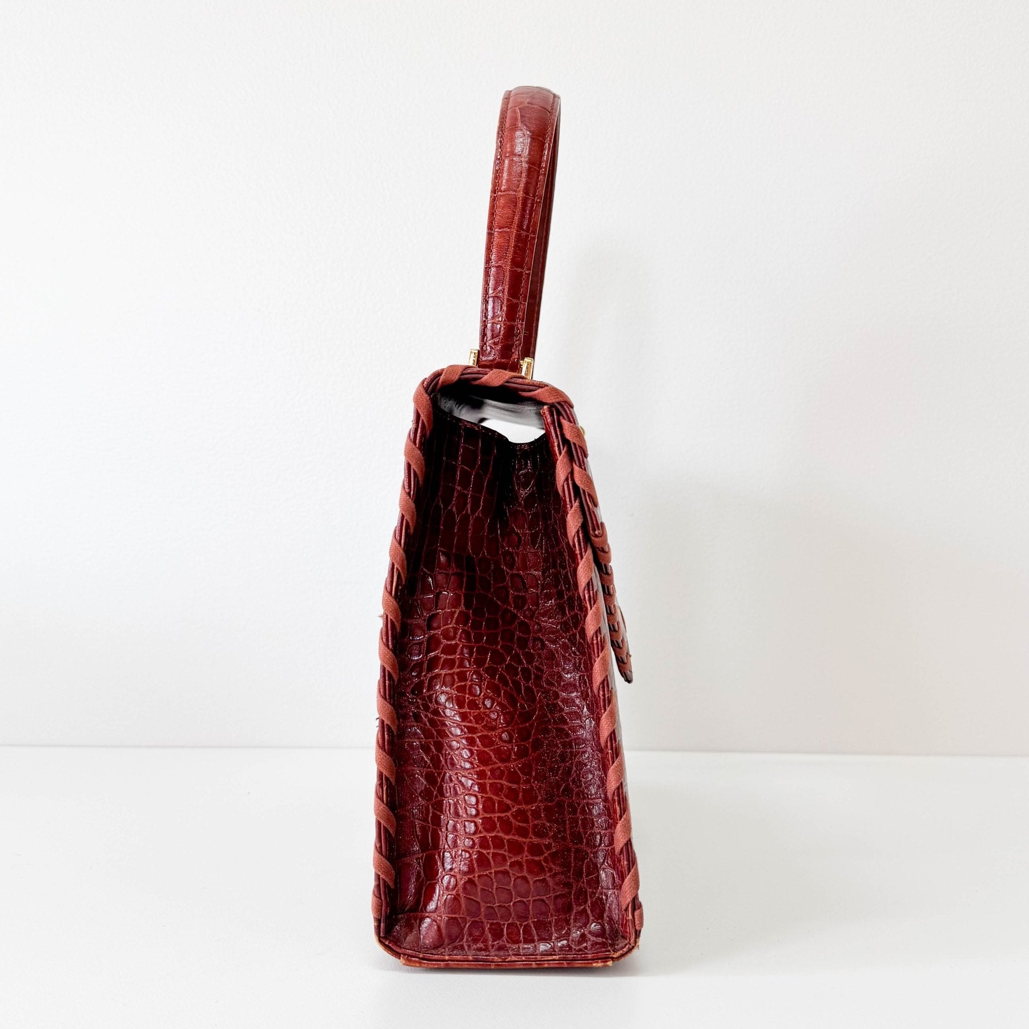 SAINT LAURENT Cassandra Brown Leather Handbag, in , Sold by HIVE PRELOVED - Handle Bags, ,