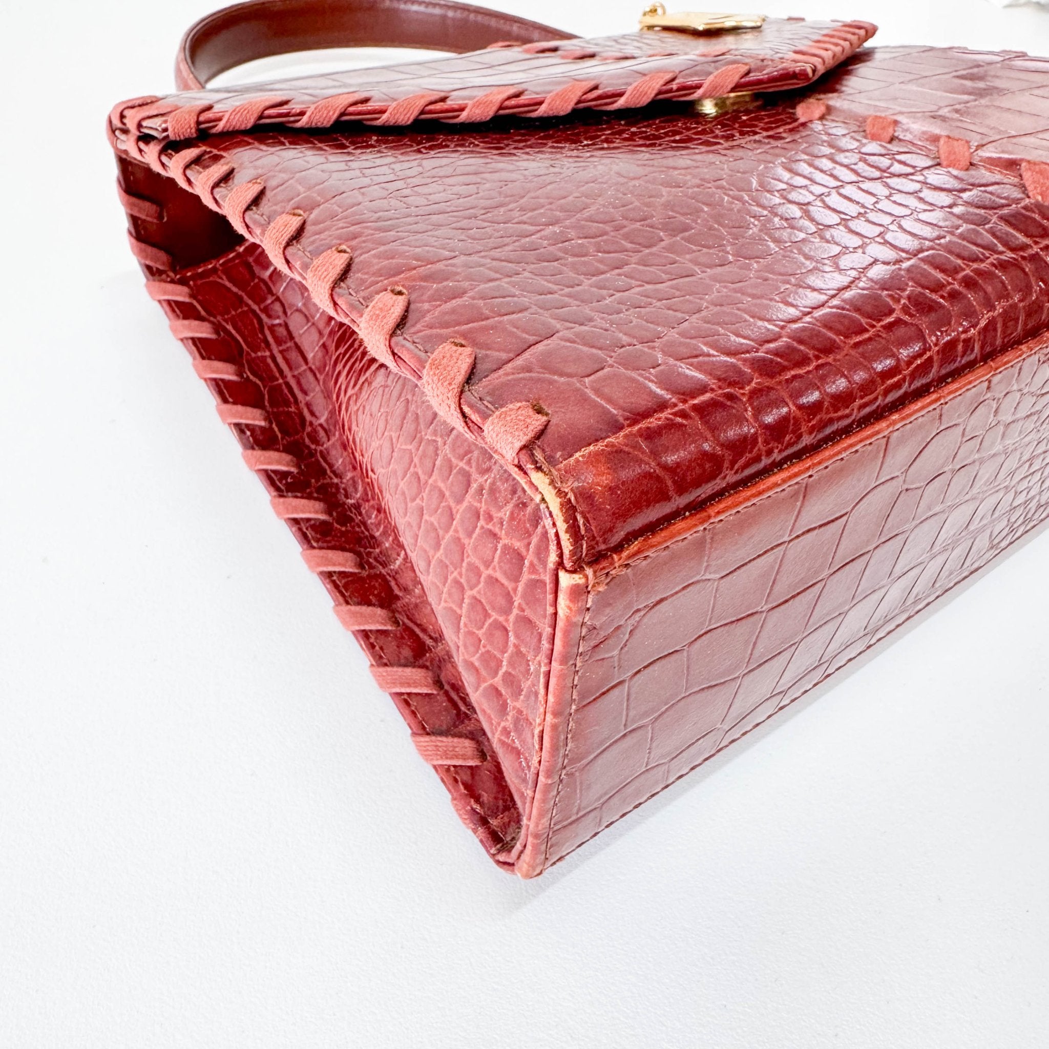 SAINT LAURENT Cassandra Brown Leather Handbag, in , Sold by HIVE PRELOVED - Handle Bags, ,