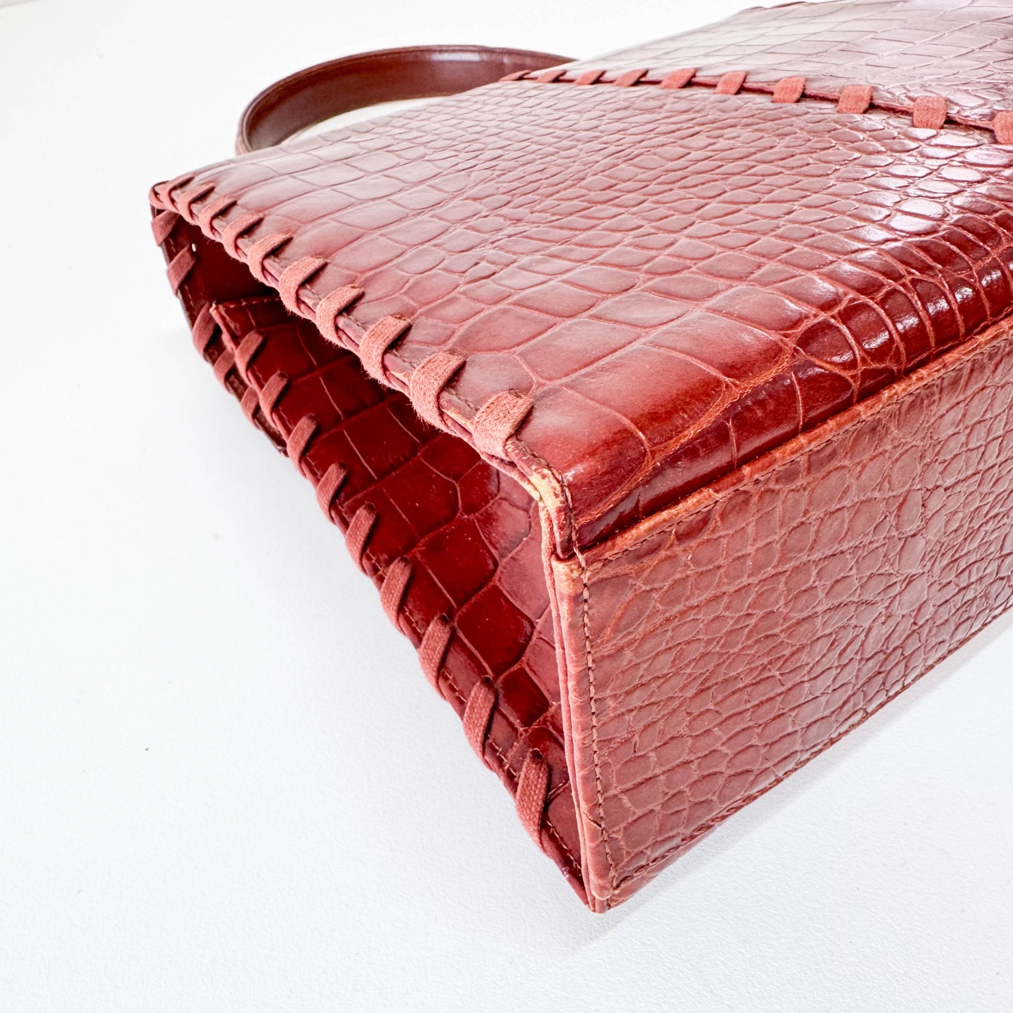 SAINT LAURENT Cassandra Brown Leather Handbag, in , Sold by HIVE PRELOVED - Handle Bags, ,