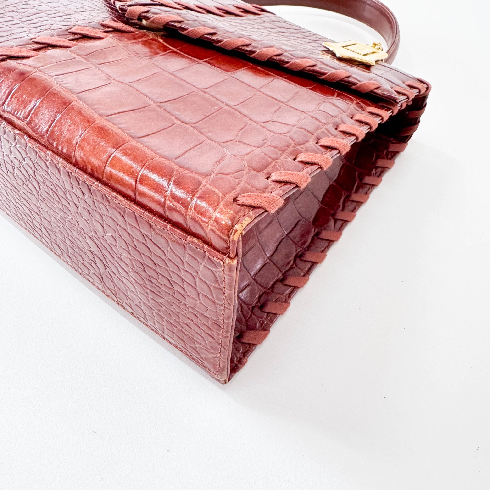 SAINT LAURENT Cassandra Brown Leather Handbag, in , Sold by HIVE PRELOVED - Handle Bags, ,