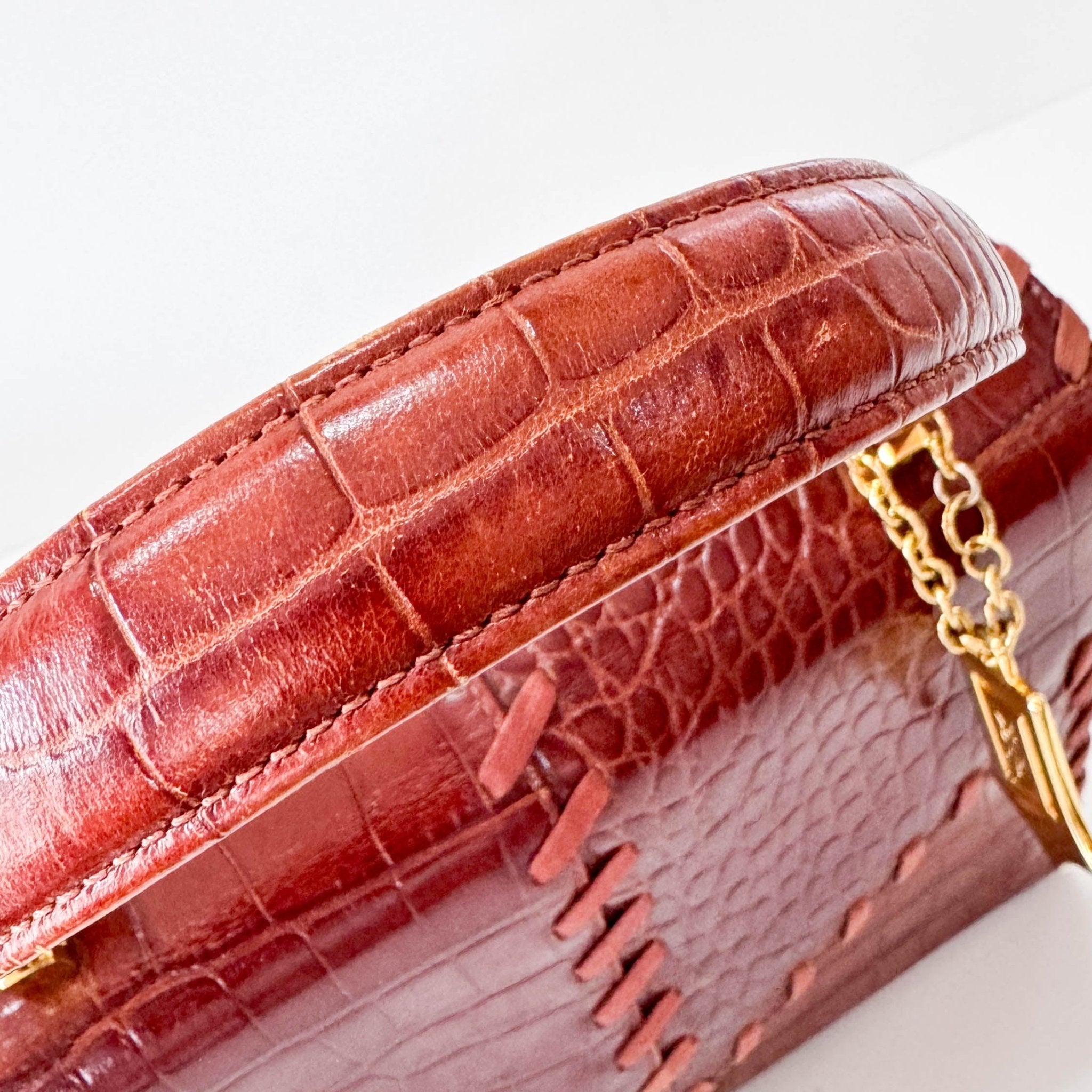 SAINT LAURENT Cassandra Brown Leather Handbag, in , Sold by HIVE PRELOVED - Handle Bags, ,