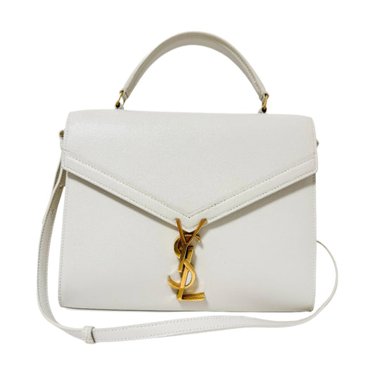 SAINT LAURENT Cassandra Medium Top Handle Grain Calf Leather Bag, in , Sold by HIVE PRELOVED - Handle Bags, ,