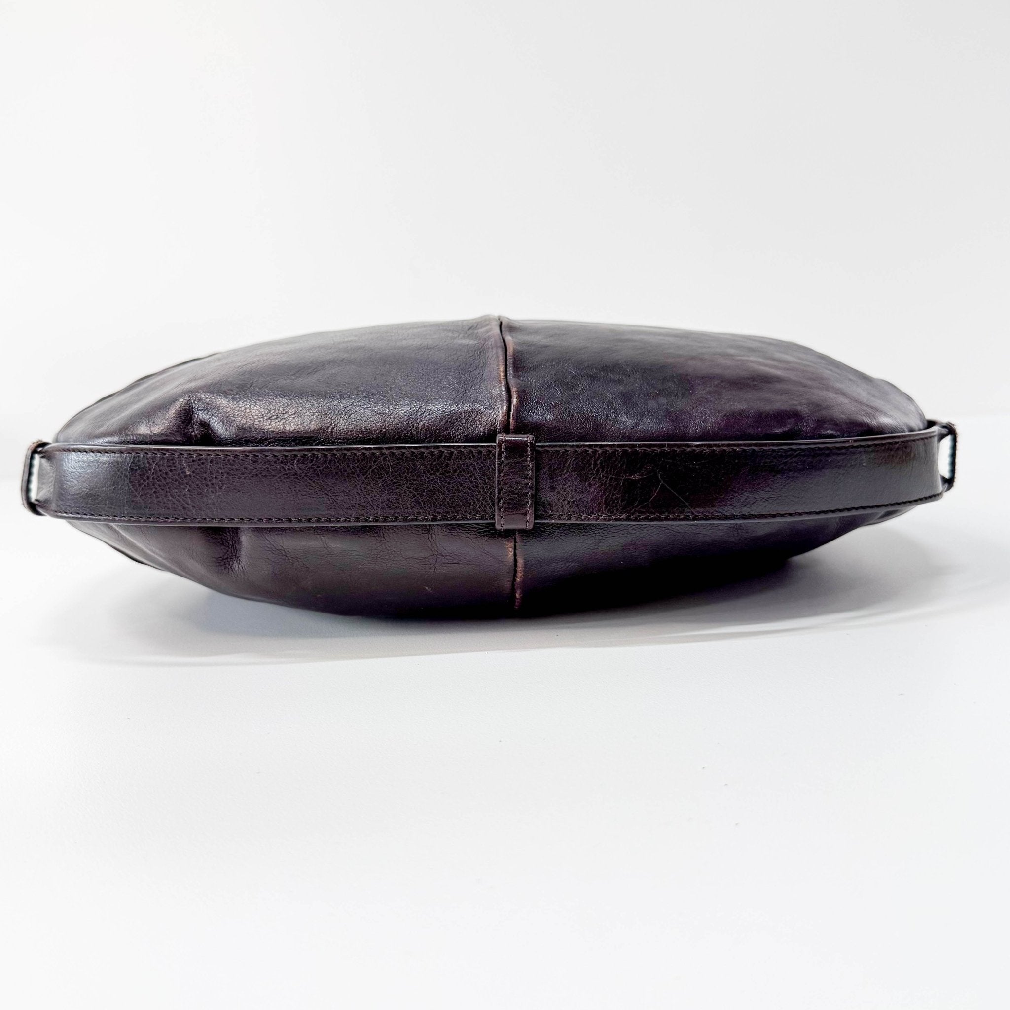 SAINT LAURENT Dark Brown Leather Mombasa Handle Bag, in , Sold by HIVE PRELOVED - Handle Bags, ,